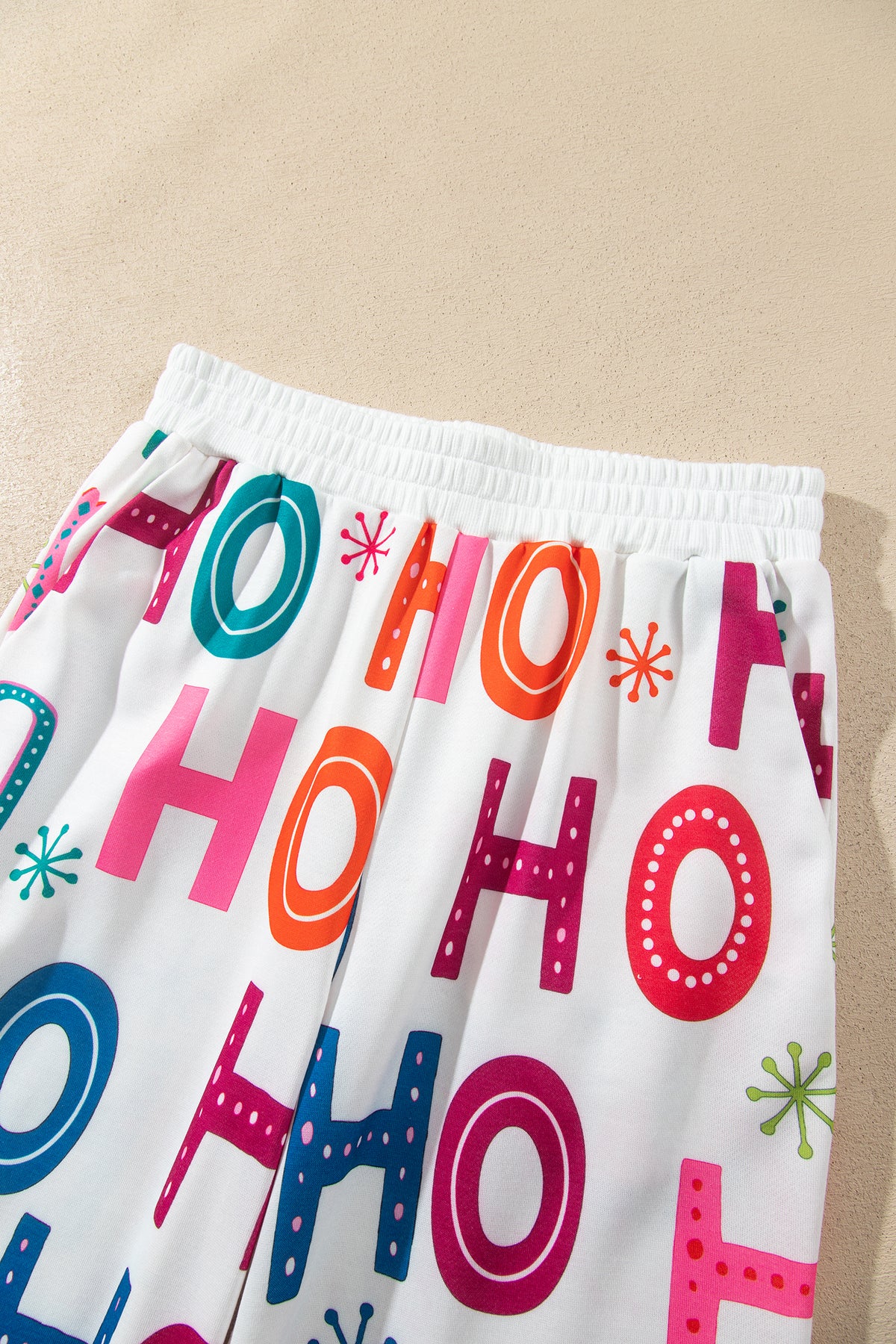 Multicolour Ho Ho Ho Print Long Sleeve Lounge Set-Loungewear & Sleepwear/Loungewear-[Adult]-[Female]-2022 Online Blue Zone Planet