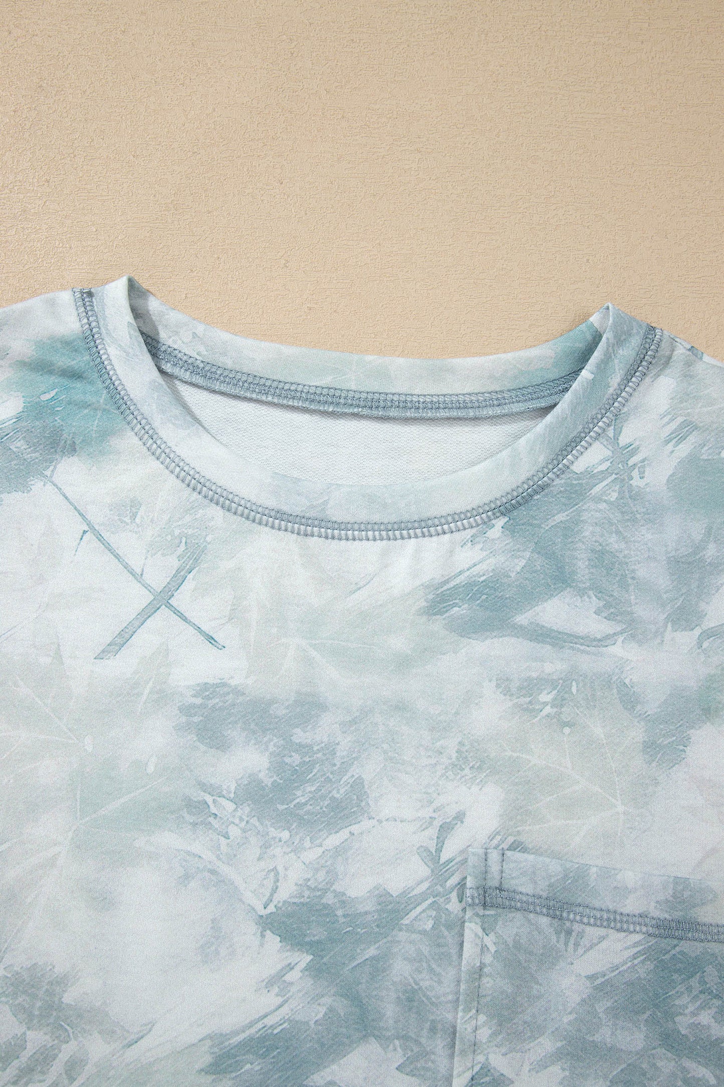 Green Casual Camouflage Short Sleeve Elastic Waist 2pcs Set-Two Piece Sets/Short Sets-[Adult]-[Female]-2022 Online Blue Zone Planet