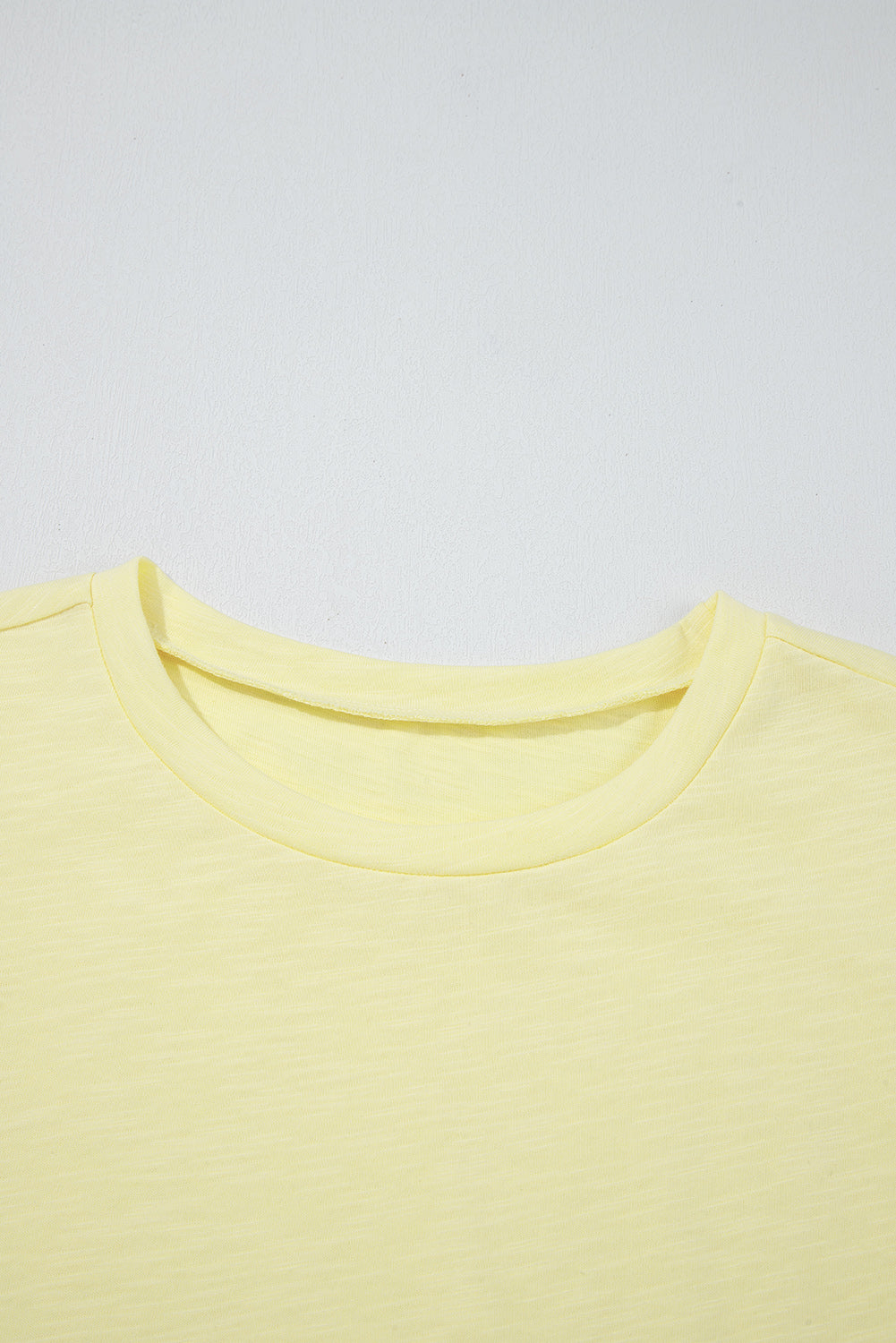 Yellow Cream Lace Patchwork Cap Sleeve Round Neck T Shirt-Tops/Tops & Tees-[Adult]-[Female]-2022 Online Blue Zone Planet