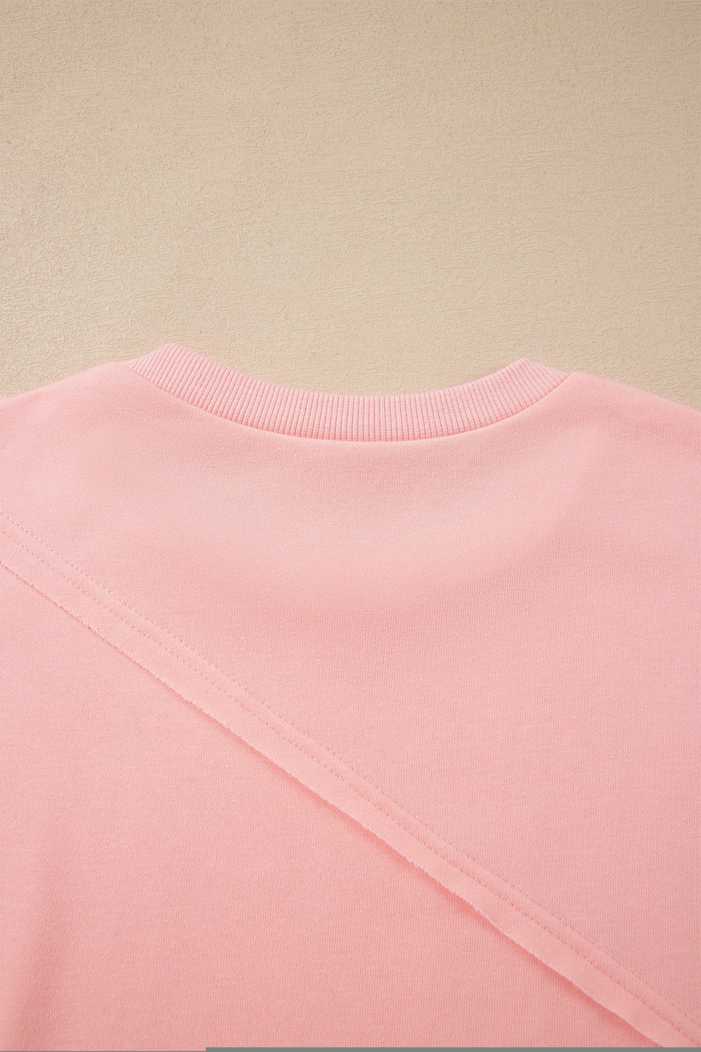 Pink Colorblock Striped Patchwork Long Sleeve Round Neck Blouse-Tops/Long Sleeve Tops-[Adult]-[Female]-2022 Online Blue Zone Planet