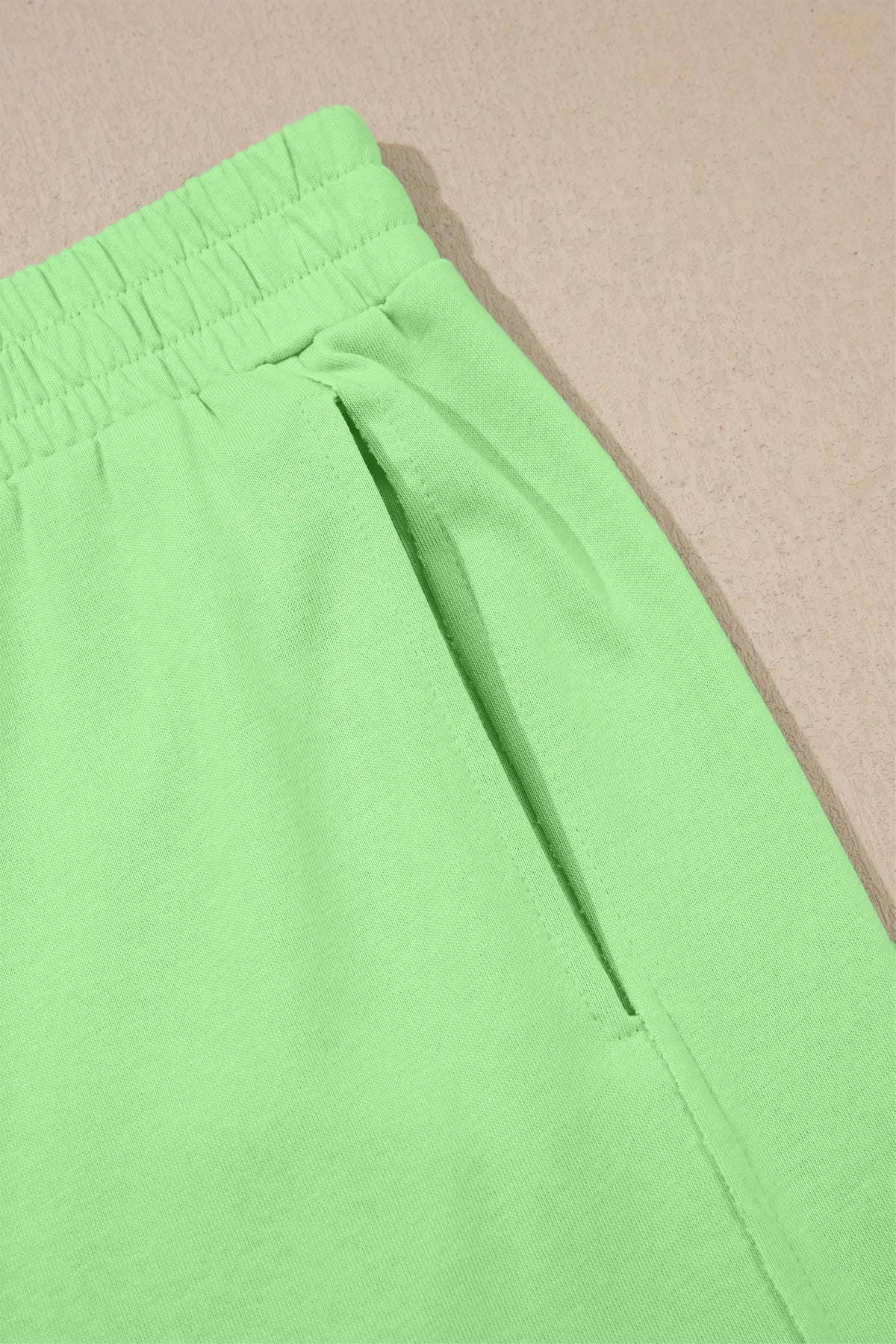 Green Solid Cover Oversize Tee Pocketed Casual Pants 2pcs Outfit-Two Piece Sets/Pant Sets-[Adult]-[Female]-2022 Online Blue Zone Planet