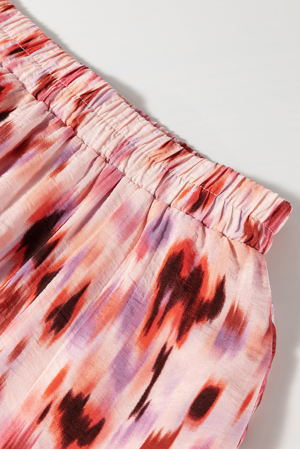 Pink Abstract Watercolor Tie Dye Tiered Maxi Skirt-Skirts-[Adult]-[Female]-2022 Online Blue Zone Planet