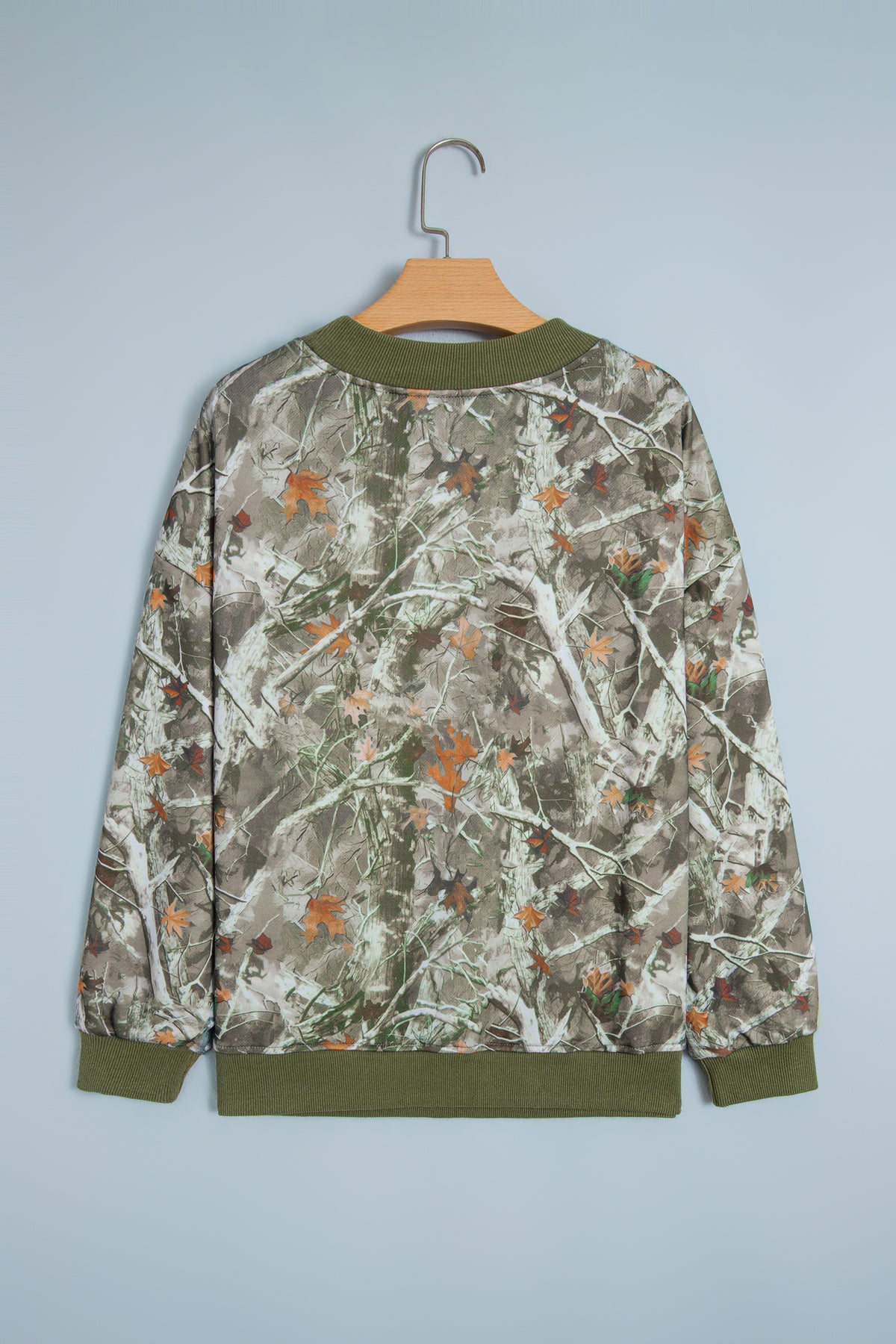Beige Western Mallard Letter Print Baggy Pullover Sweatshirt-Tops/Sweatshirts & Hoodies-[Adult]-[Female]-2022 Online Blue Zone Planet