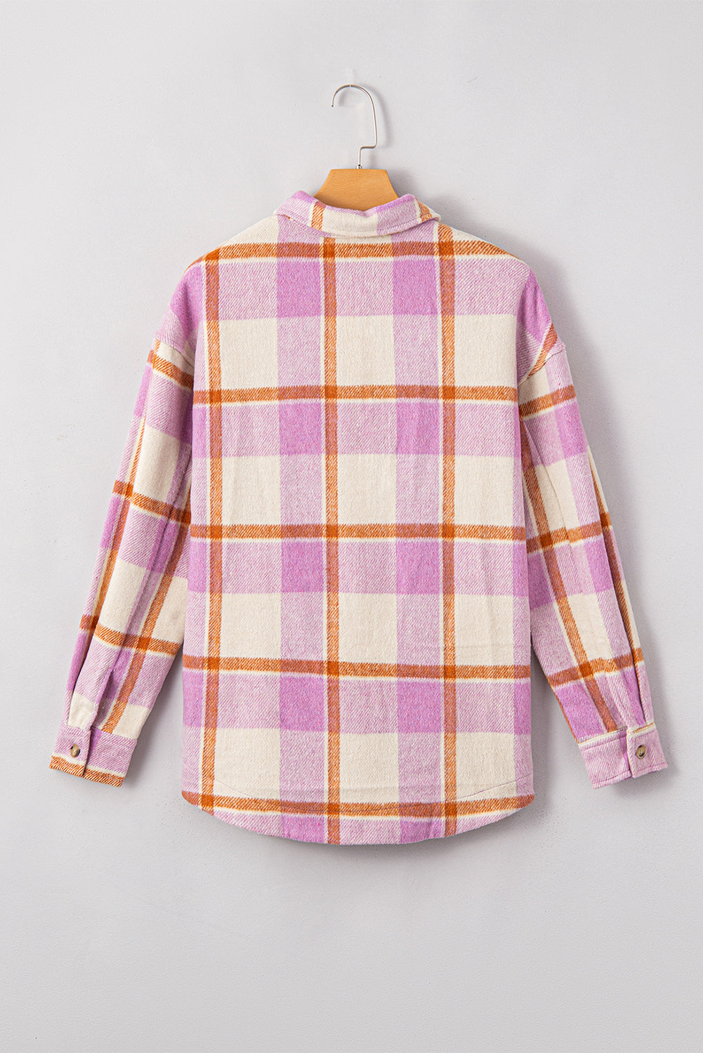 Plaid Corduroy Pockets Brushed Checkered Shacket-TOPS / DRESSES-[Adult]-[Female]-2022 Online Blue Zone Planet