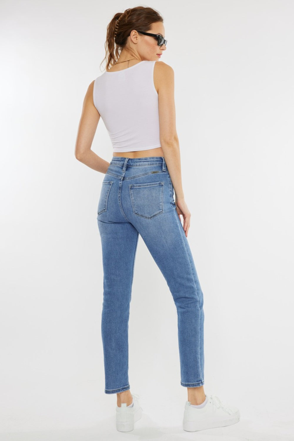 Blue Zone Planet | Kancan Full Size Cat's Whiskers High Waist Jeans-BOTTOMS SIZES SMALL MEDIUM LARGE-[Adult]-[Female]-2022 Online Blue Zone Planet