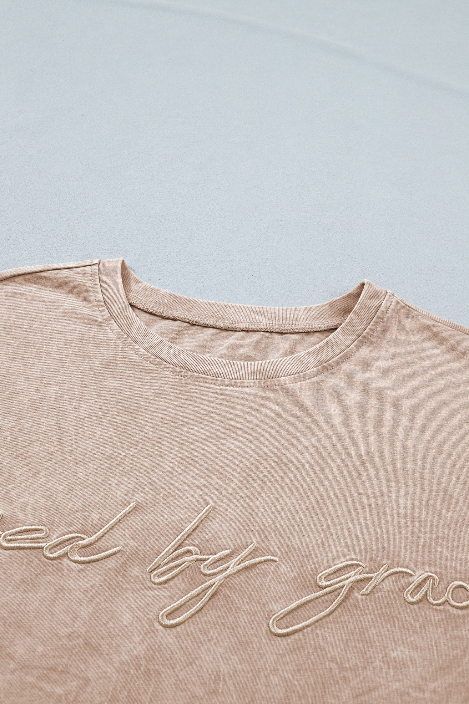 Casual saved by grace Mineral Washed Cotton T Shirt-Tops/Tops & Tees-[Adult]-[Female]-2022 Online Blue Zone Planet