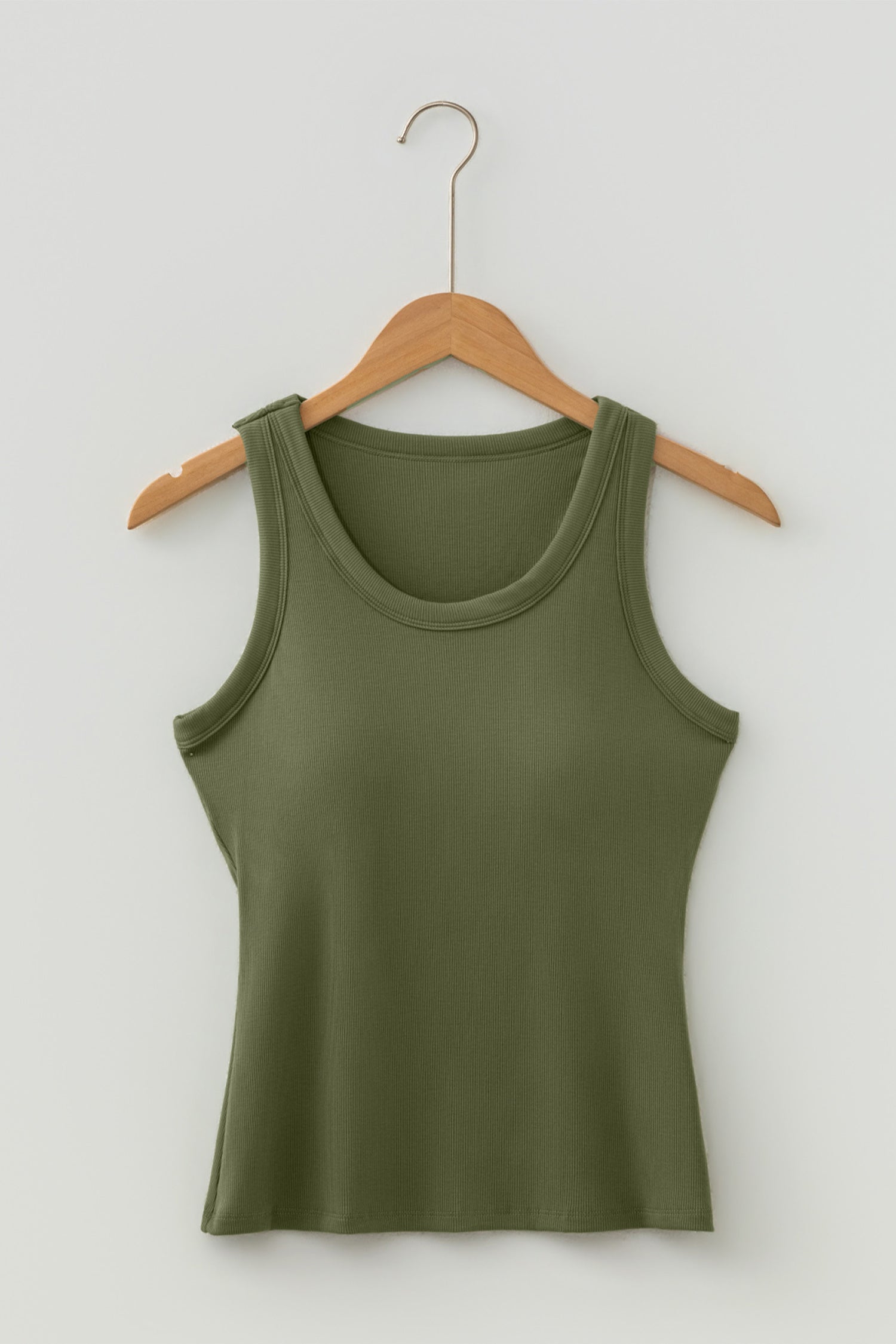 Four Leaf Clover Slim Ribbed Padded Tank Top-Tops/Tank Tops-[Adult]-[Female]-2022 Online Blue Zone Planet
