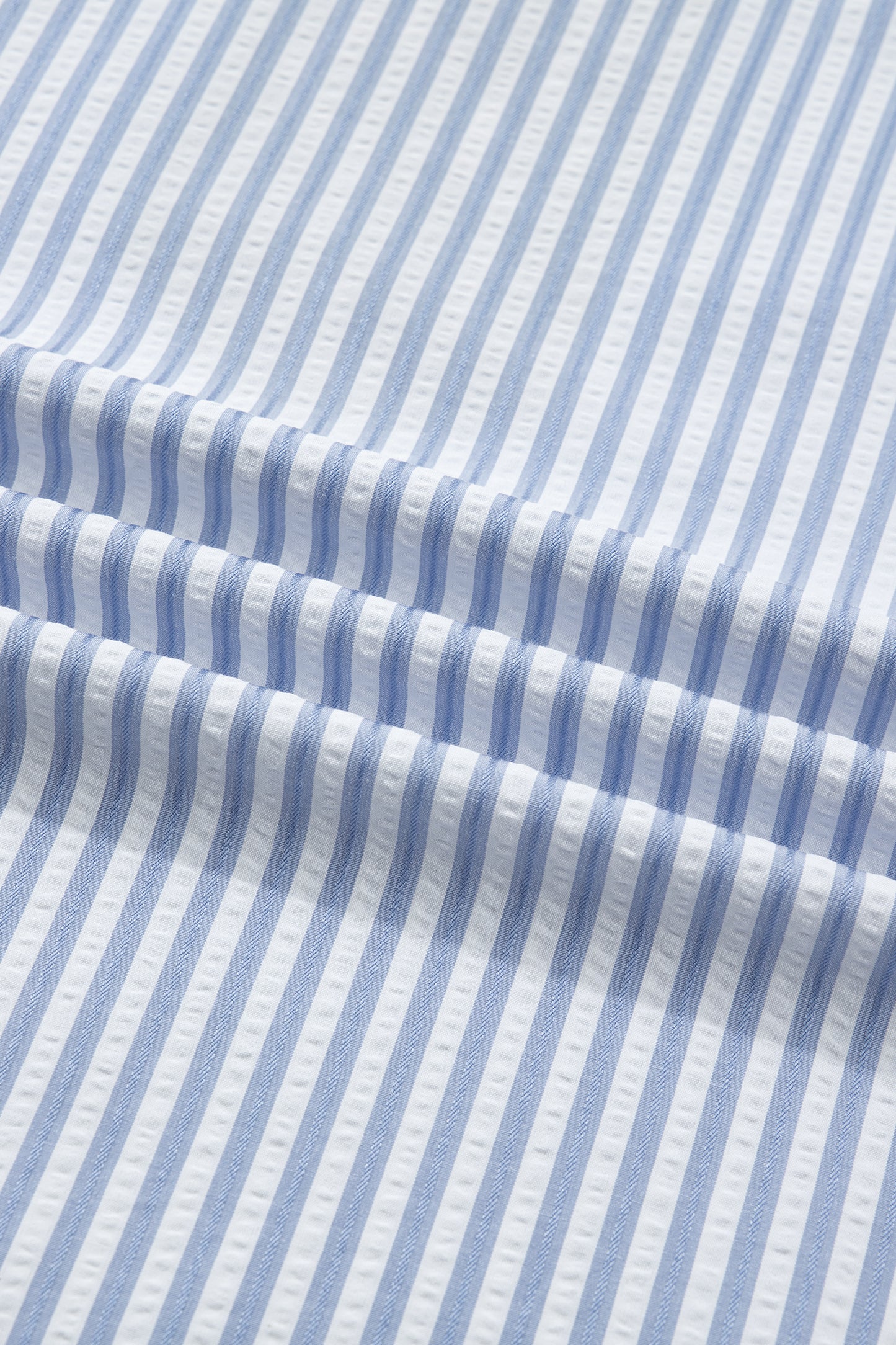 Sky Blue Stripe Plus Size Leopard Patchwork Collar Short Bubble Sleeve Blouse-Plus Size/Plus Size Tops/Plus Size Blouses & Shirts-[Adult]-[Female]-2022 Online Blue Zone Planet