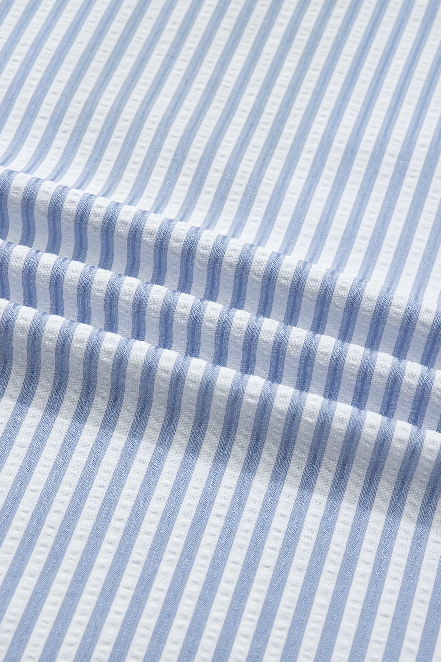 Sky Blue Stripe Plus Size Leopard Patchwork Collar Short Bubble Sleeve Blouse-Plus Size/Plus Size Tops/Plus Size Blouses & Shirts-[Adult]-[Female]-2022 Online Blue Zone Planet