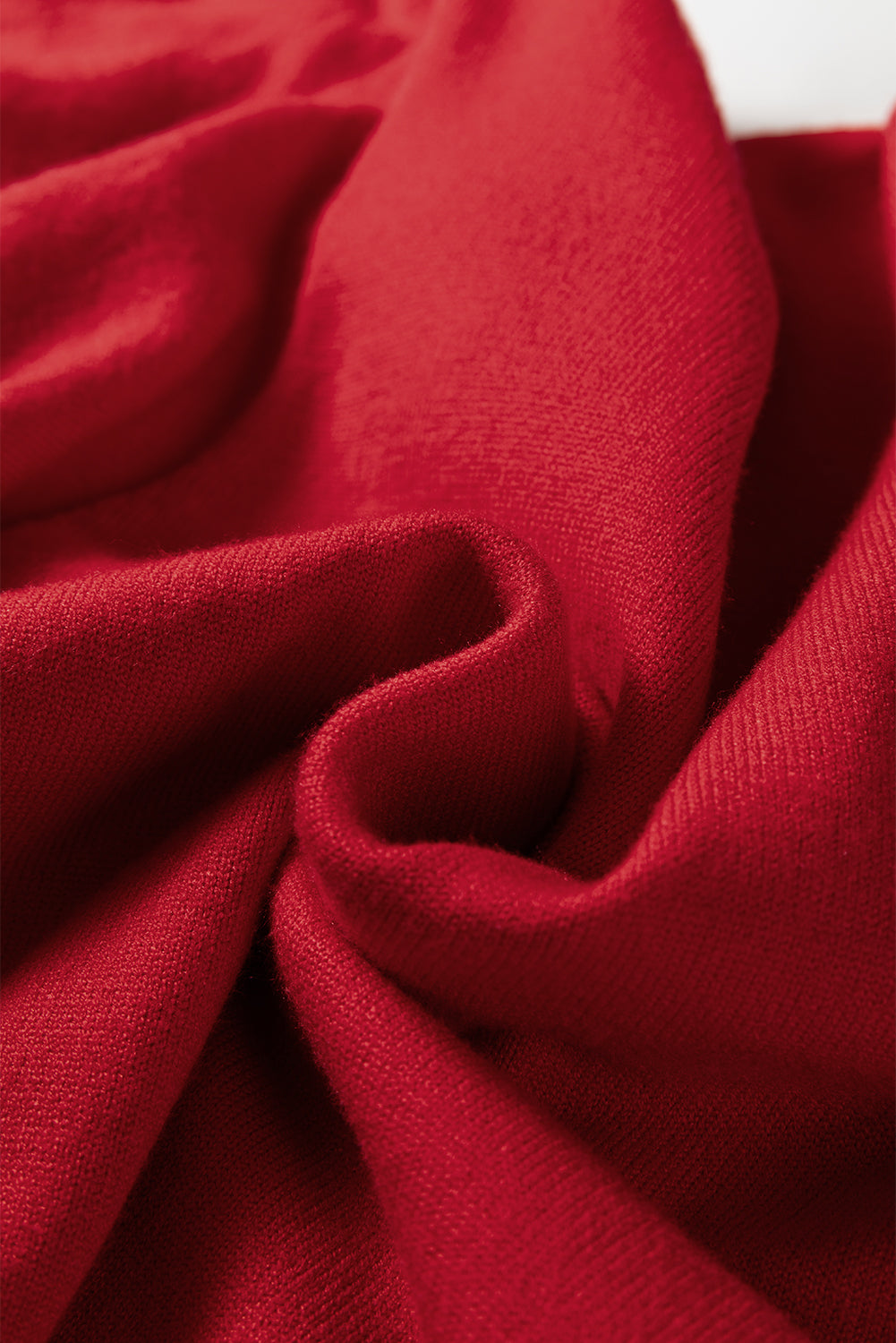 Racing Red Pearl Embellished Double Ruffle Short Sleeve Sweater-TOPS / DRESSES-[Adult]-[Female]-2022 Online Blue Zone Planet