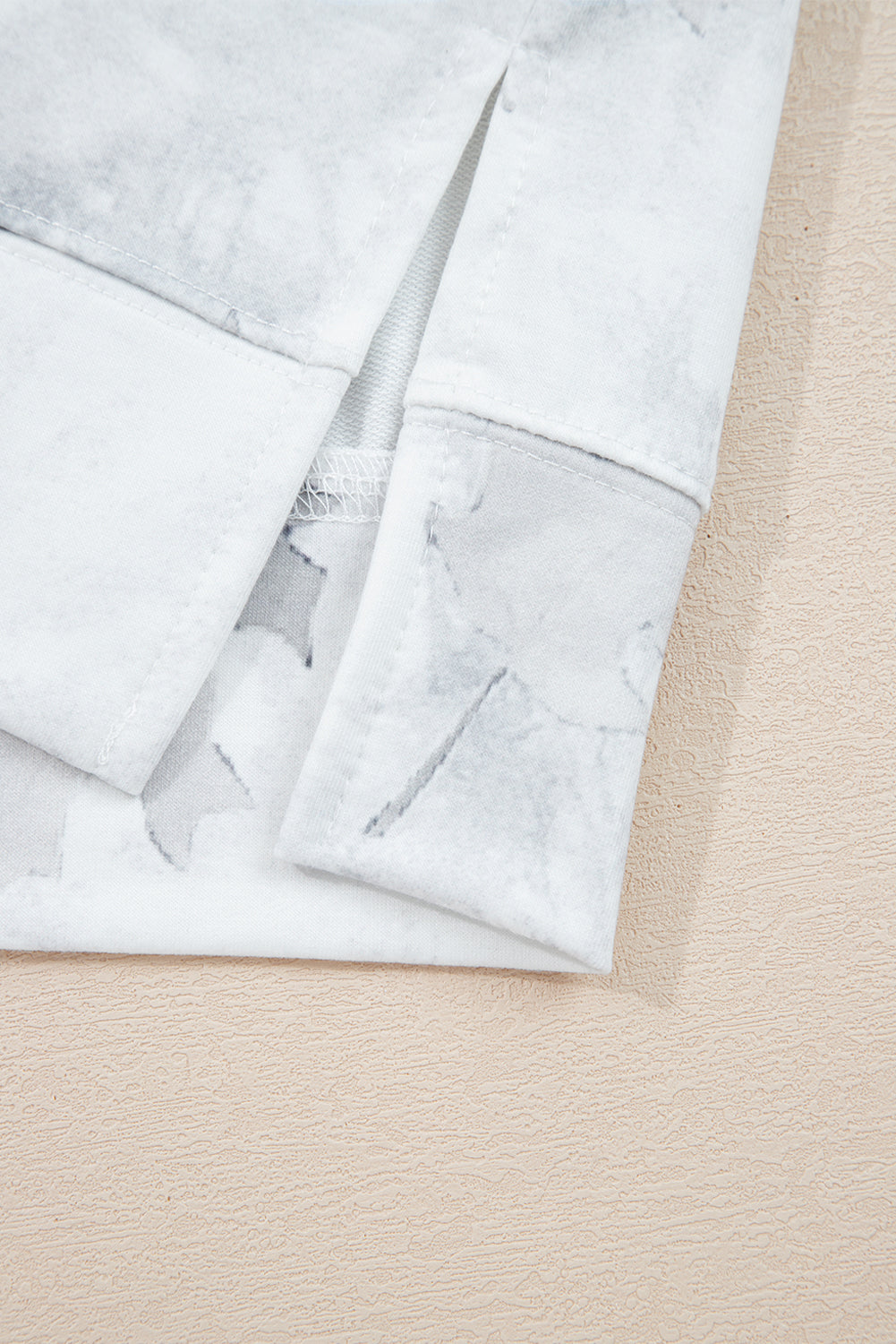 Beige Camo Print Pullover Top And Elastic Waist Casual Short Set-Two Piece Sets/Short Sets-[Adult]-[Female]-2022 Online Blue Zone Planet