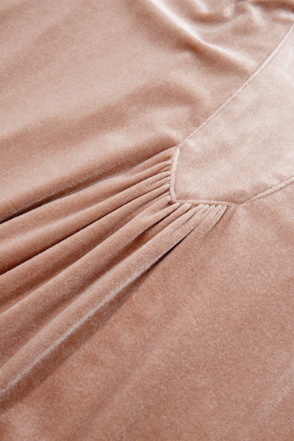 Light French Beige Embroidered Sleeve Velvet Mini Shift Dress-TOPS / DRESSES-[Adult]-[Female]-2022 Online Blue Zone Planet