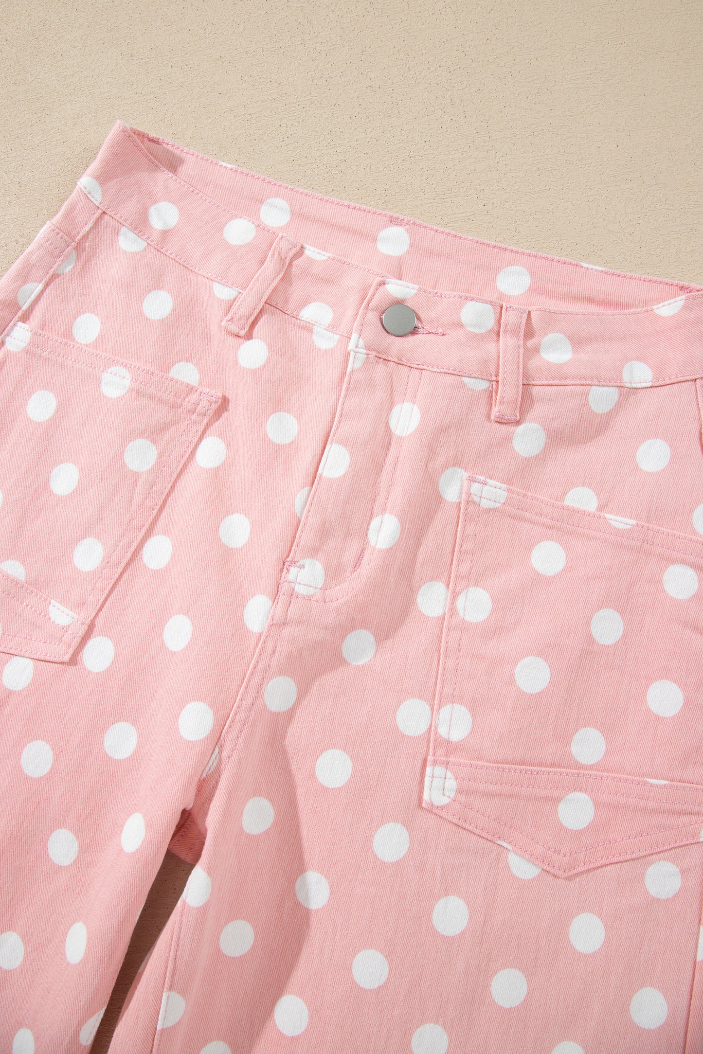 Sky Blue Polka Dot Casual Slim Fit Jeans-Bottoms/Jeans-[Adult]-[Female]-2022 Online Blue Zone Planet