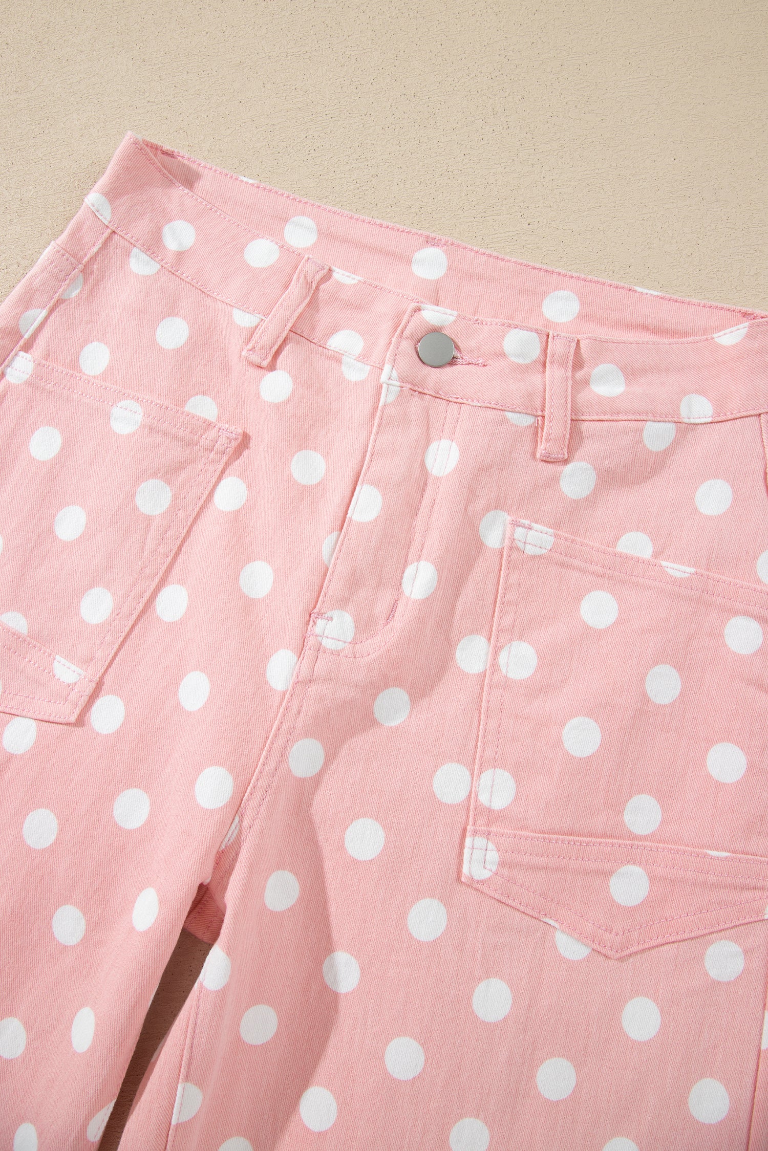 Sky Blue Polka Dot Casual Slim Fit Jeans-Bottoms/Jeans-[Adult]-[Female]-2022 Online Blue Zone Planet