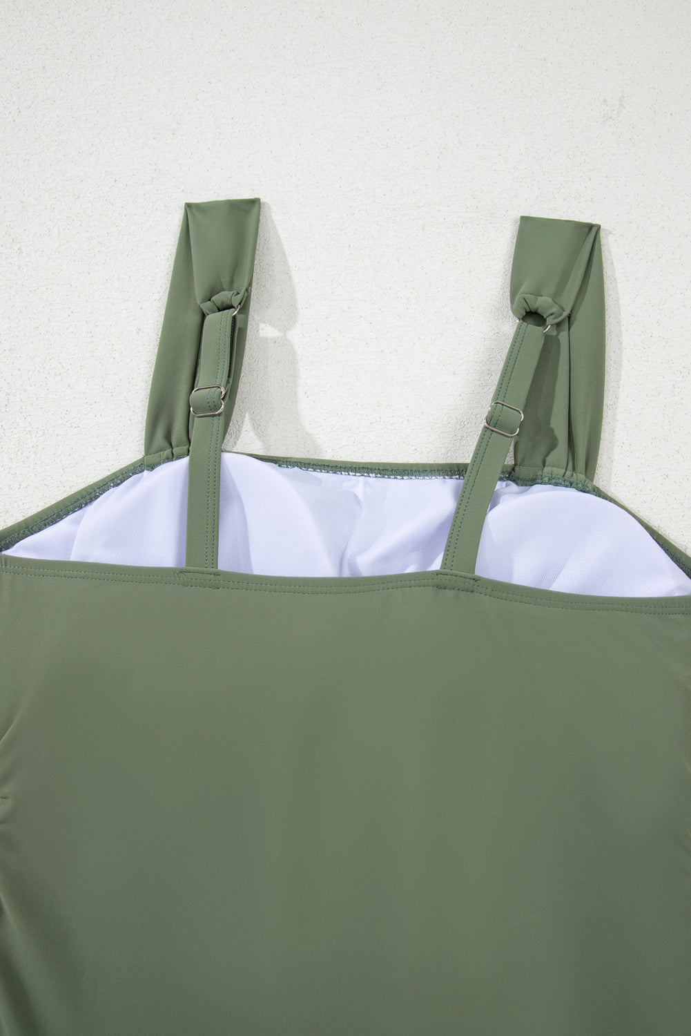 Mist Green Drawstring Ruched Wide Straps Tankini Set-Swimwear/Tankinis-[Adult]-[Female]-2022 Online Blue Zone Planet
