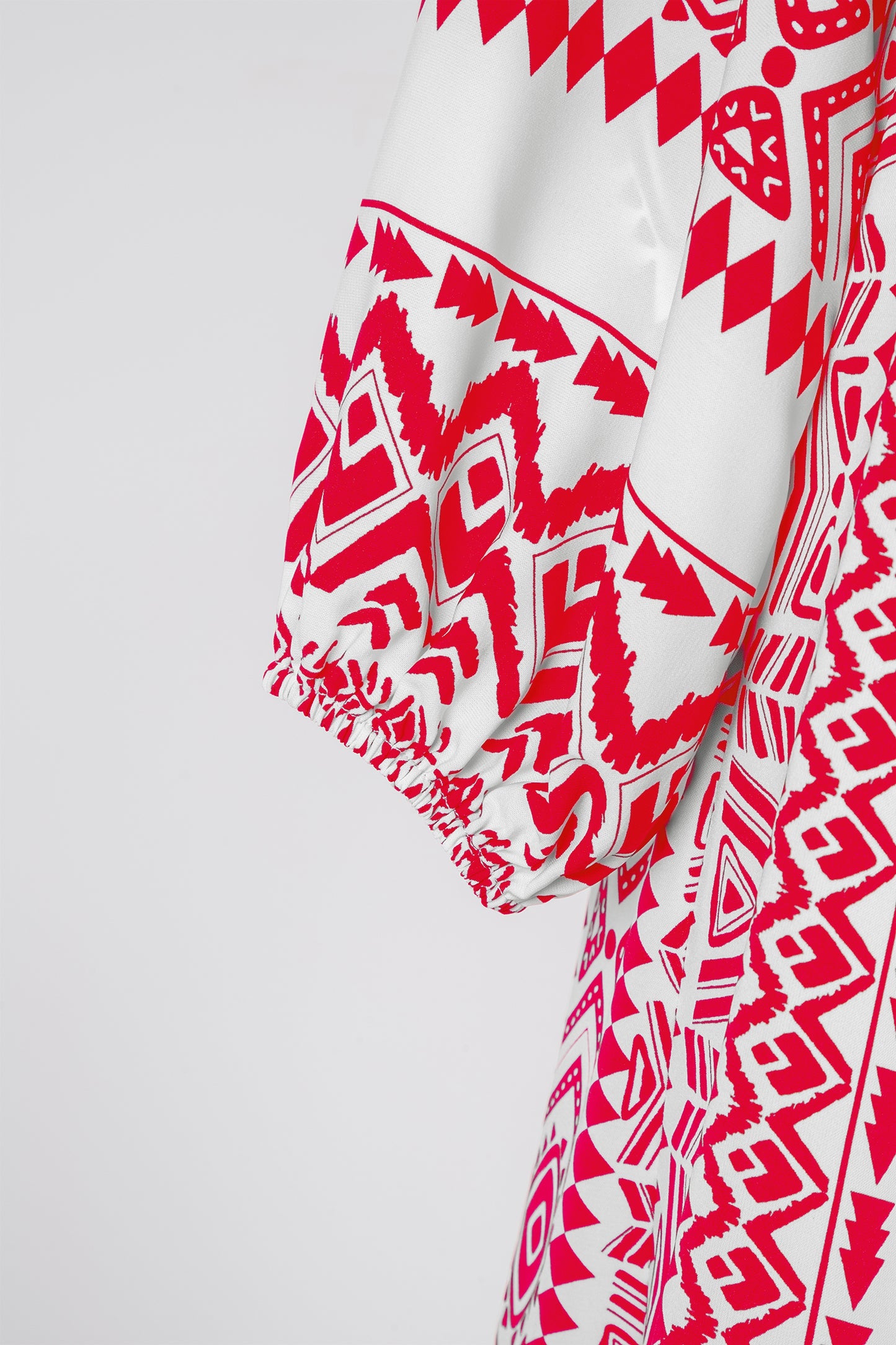 Red Boho Printed Half Sleeve Maxi Dress-TOPS / DRESSES-[Adult]-[Female]-2022 Online Blue Zone Planet