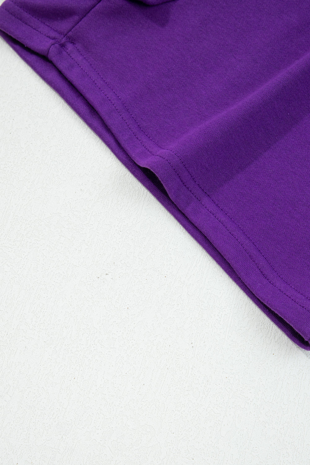 Tillandsia Purple Varsity Stripe Detail Drop Shoulder Pullover Mini Skirt Set-Two Piece Sets/Two Piece Dresses-[Adult]-[Female]-2022 Online Blue Zone Planet