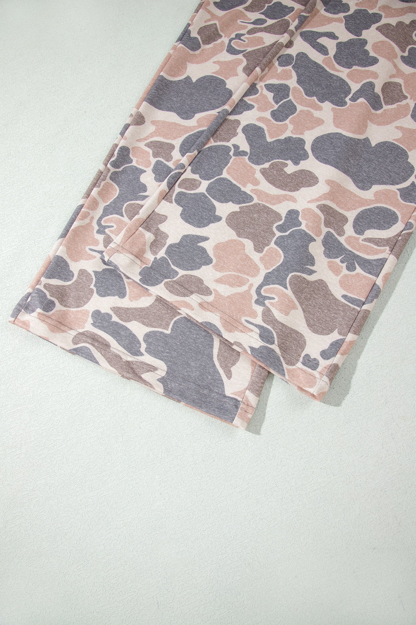 Multicolour Camouflage Print Long Sleeve Top Loose 2pcs Pants Set-Two Piece Sets/Pant Sets-[Adult]-[Female]-2022 Online Blue Zone Planet