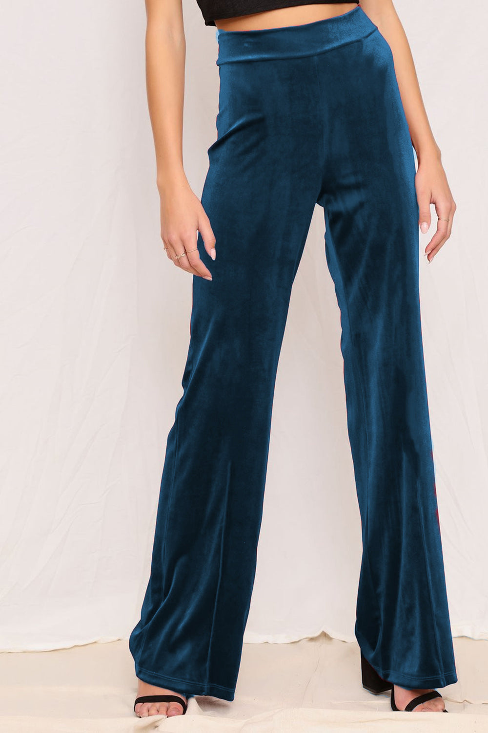 Full Size High Waist Pants-BOTTOMS SIZES SMALL MEDIUM LARGE-[Adult]-[Female]-Deep Teal-S-2022 Online Blue Zone Planet