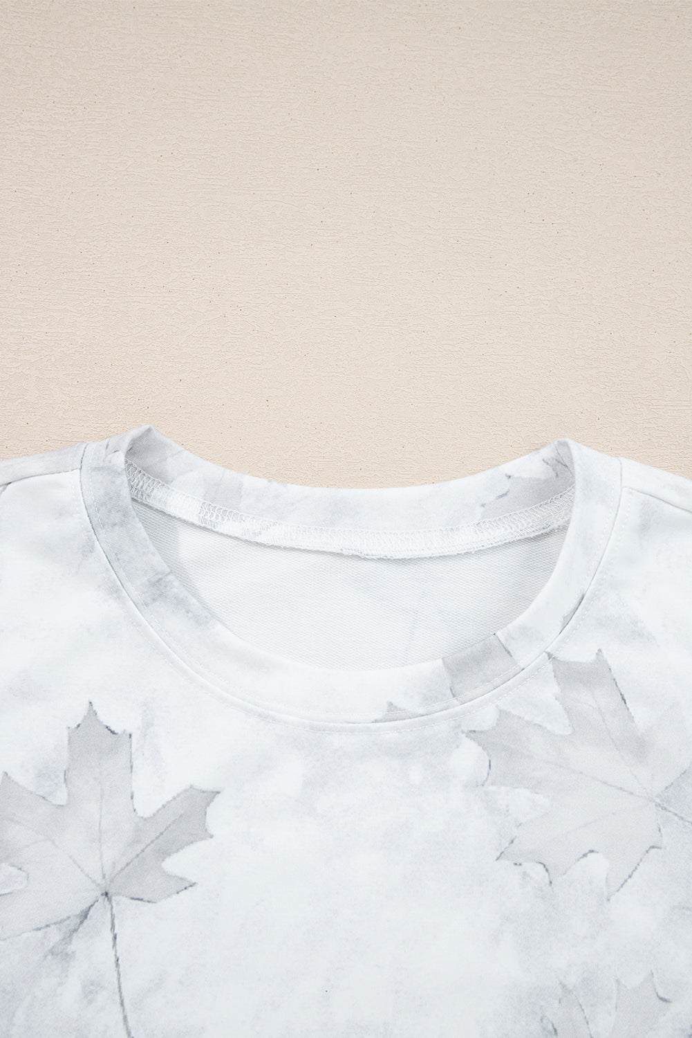 Beige Camo Print Pullover Top And Elastic Waist Casual Short Set-Two Piece Sets/Short Sets-[Adult]-[Female]-2022 Online Blue Zone Planet