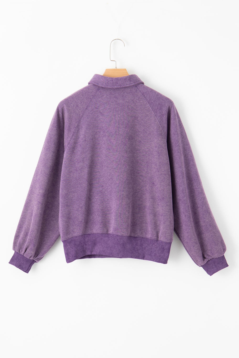 Half Snap Long Sleeve Sweatshirt-TOPS / DRESSES-[Adult]-[Female]-2022 Online Blue Zone Planet