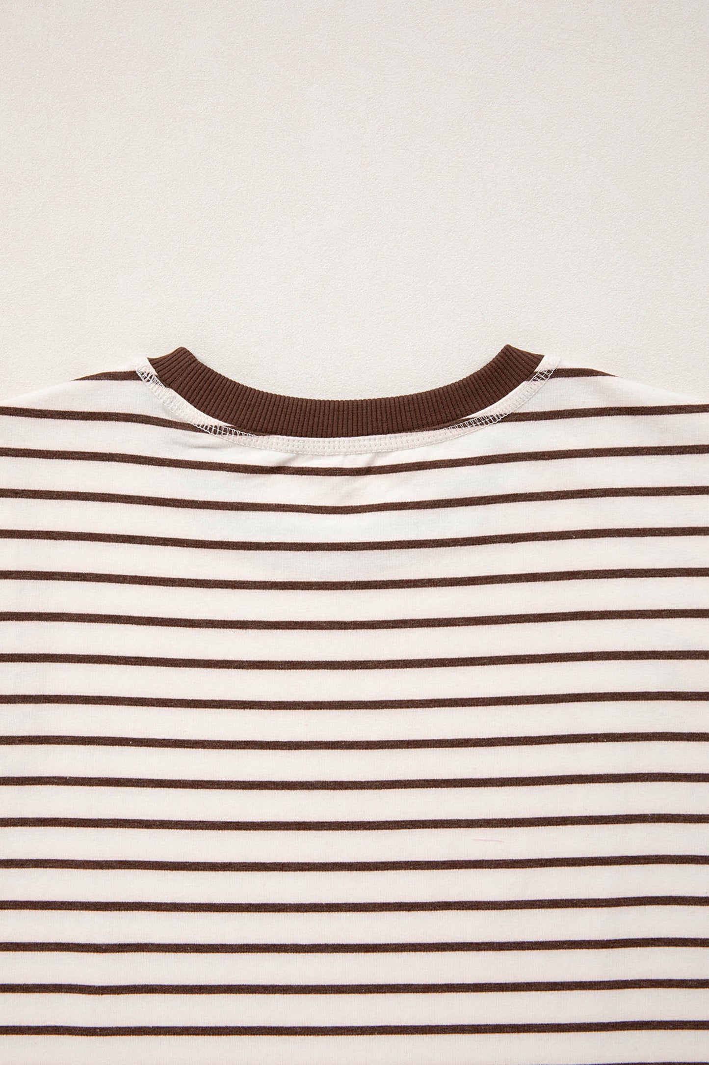 Brown Stripe Ribbed Round Neck Trim Loose Tank Top-Tops/Tank Tops-[Adult]-[Female]-2022 Online Blue Zone Planet