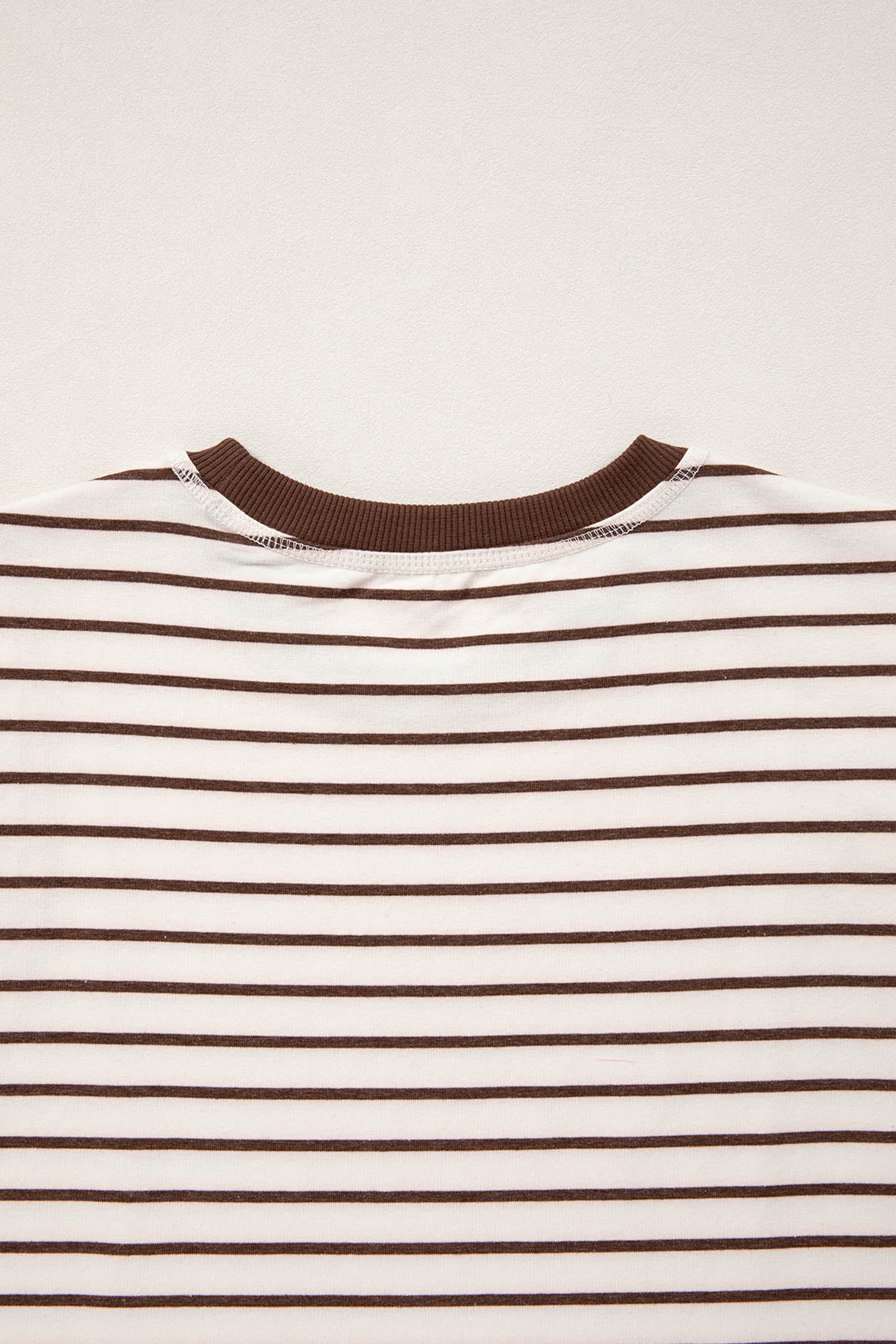 Brown Stripe Ribbed Round Neck Trim Loose Tank Top-Tops/Tank Tops-[Adult]-[Female]-2022 Online Blue Zone Planet