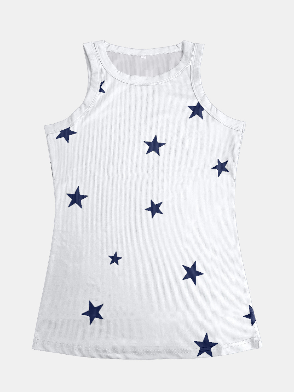 Blue Zone Planet | Full Size Star Round Neck Tank-TOPS / DRESSES-[Adult]-[Female]-2022 Online Blue Zone Planet