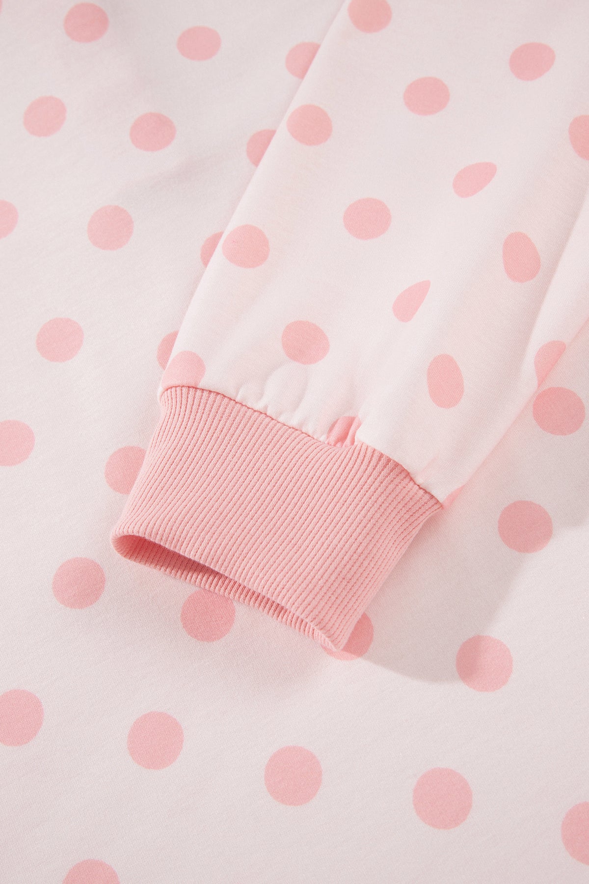 Pink Polka Dot Drop Shoulder Polo Loose Pullover Patch Pocket Casual Shorts Set-Two Piece Sets/Short Sets-[Adult]-[Female]-2022 Online Blue Zone Planet