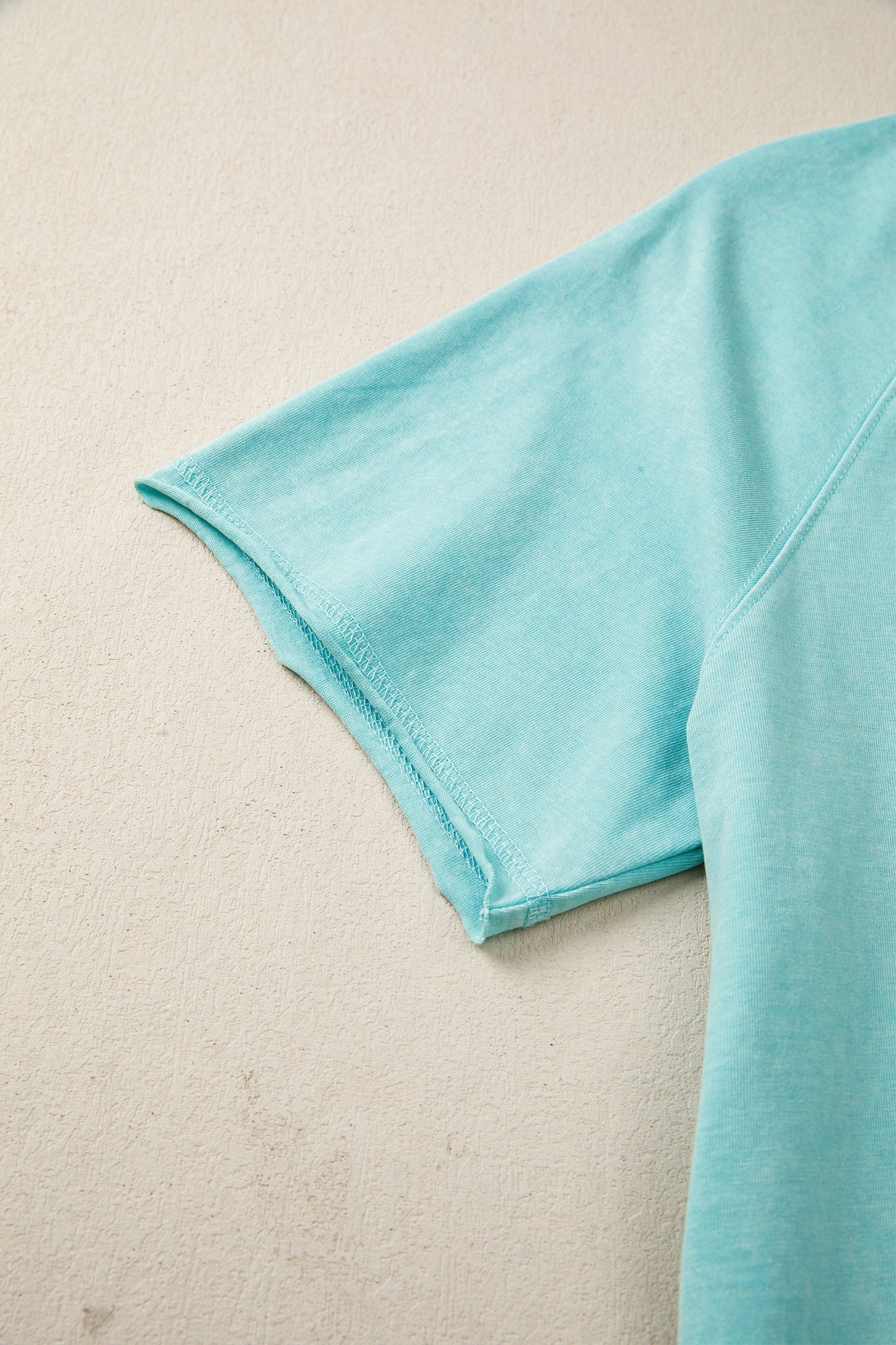 Mint Green Mineral Wash Raglan Sleeve Boxy Fit Cropped Tee-Tops/Tops & Tees-[Adult]-[Female]-2022 Online Blue Zone Planet