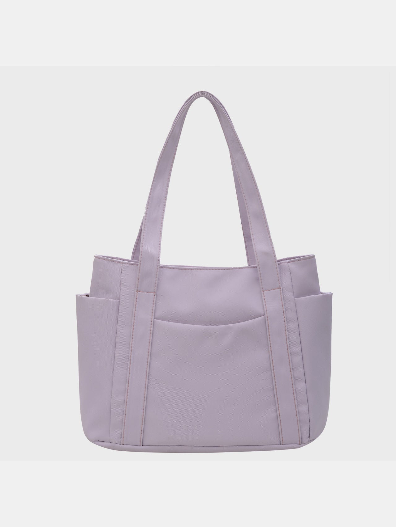 Blue Zone Planet | Oxford Cloth Tote Bag with Zipper-HANDBAGS-[Adult]-[Female]-Lavender-One Size-2022 Online Blue Zone Planet