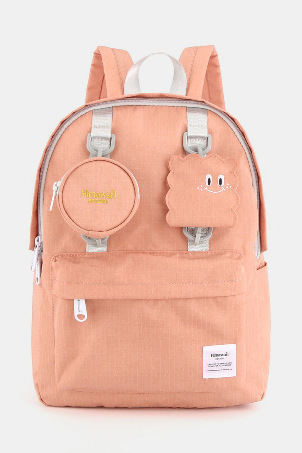 Himawari Waterproof Canvas Backpack Bag with Removable Coin Purse-BACKPACKS-[Adult]-[Female]-Apricot Pink-One Size-2022 Online Blue Zone Planet