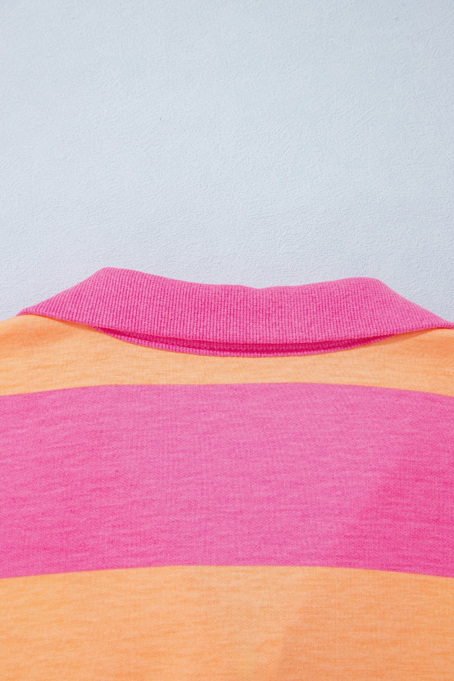 Orange Stripe Colorblock Half Sleeve Top Casual Loose Pants 2pcs Set-Two Piece Sets/Pant Sets-[Adult]-[Female]-2022 Online Blue Zone Planet