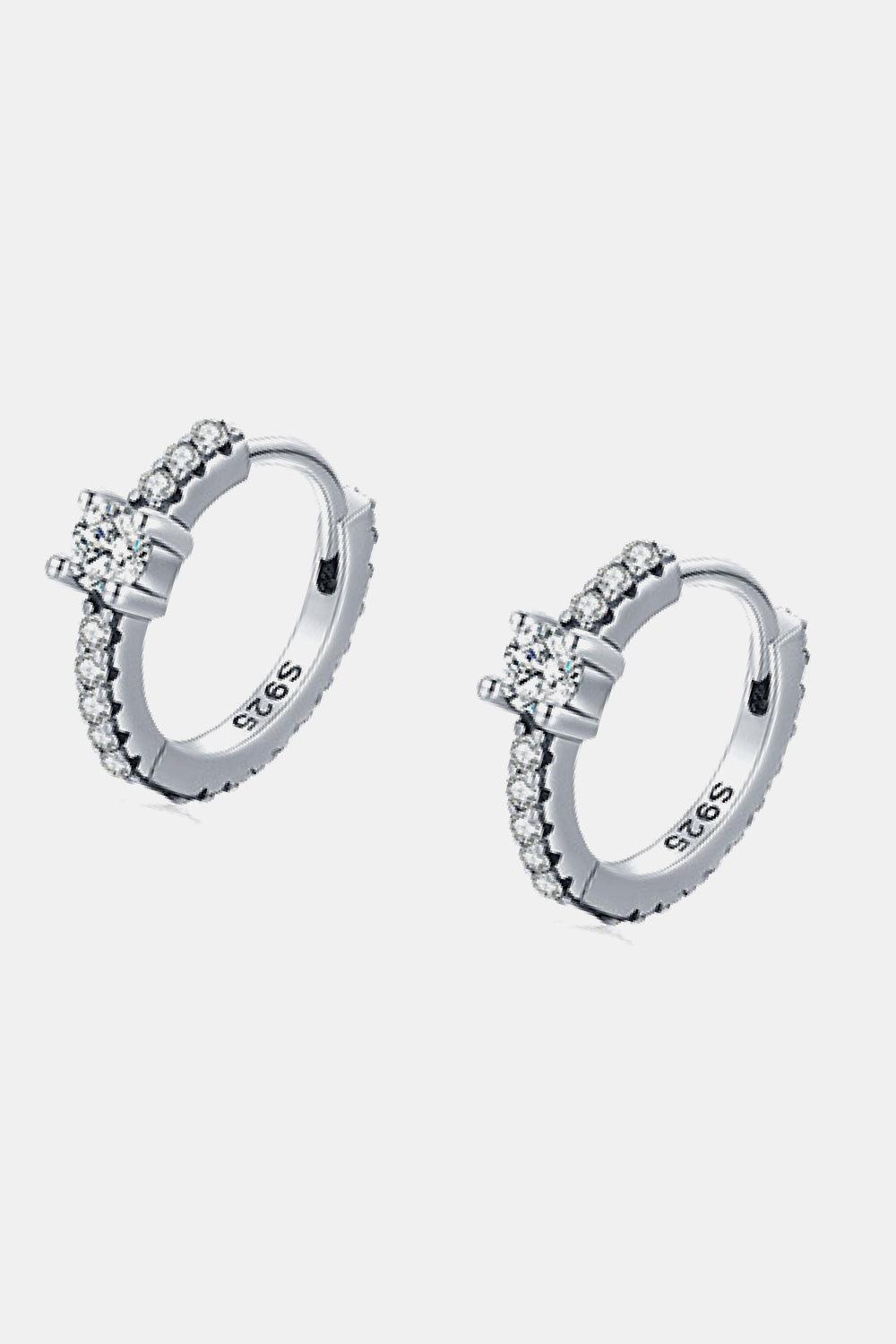 Amazon.com: MDFUN Moissanite 925 Sterling Silver Halo Round Stud Earrings  5mm 1Ct Artificial Diamond Earrings for Women Men: Clothing, Shoes & Jewelry