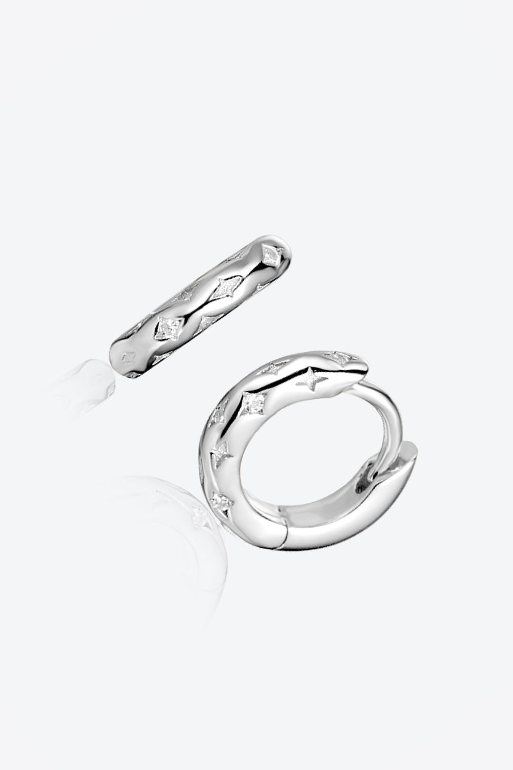 925 Sterling Silver Huggie Earrings BLUE ZONE PLANET