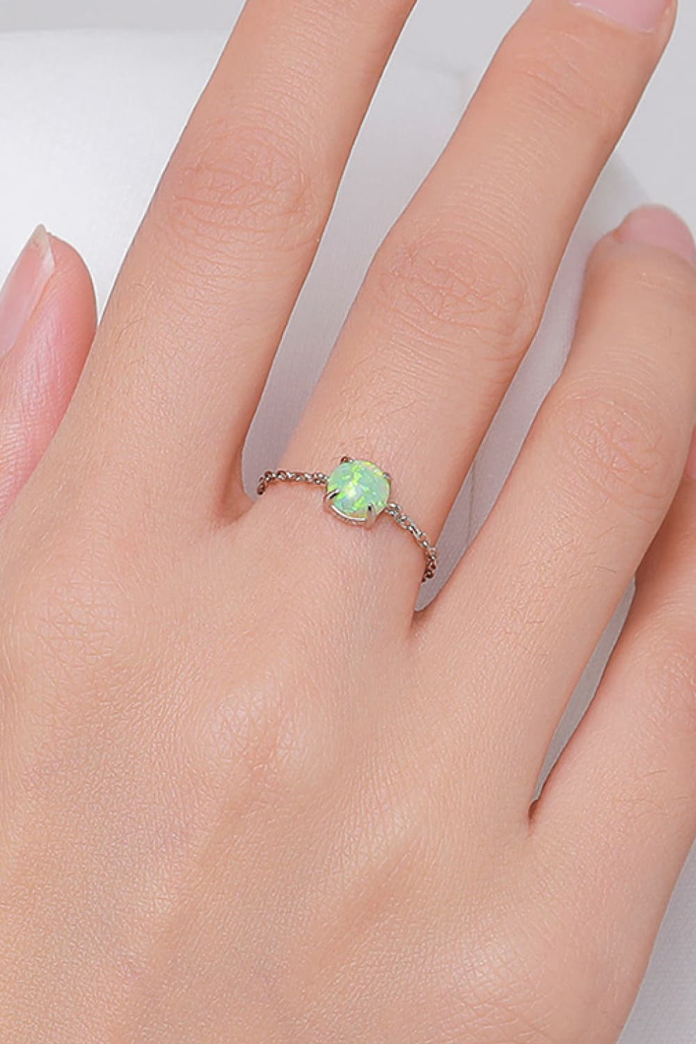 925 Sterling Silver Opal Ring BLUE ZONE PLANET