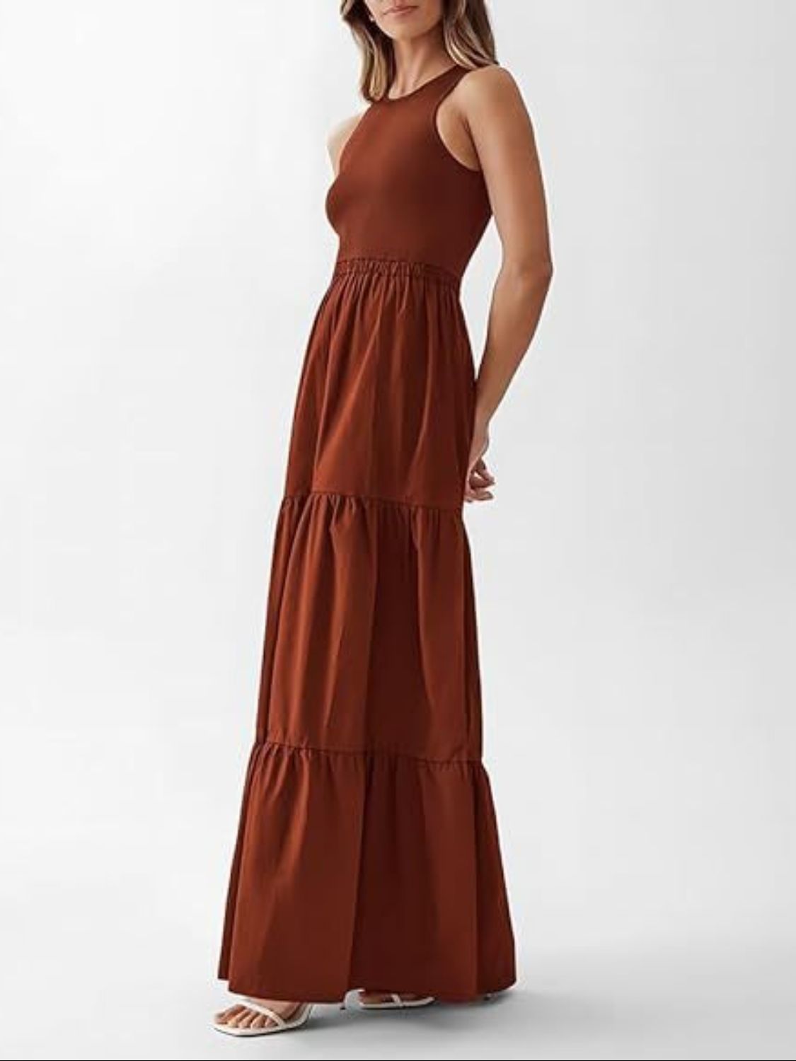 Round Neck Sleeveless Maxi Tank Dress – Blue Zone Planet