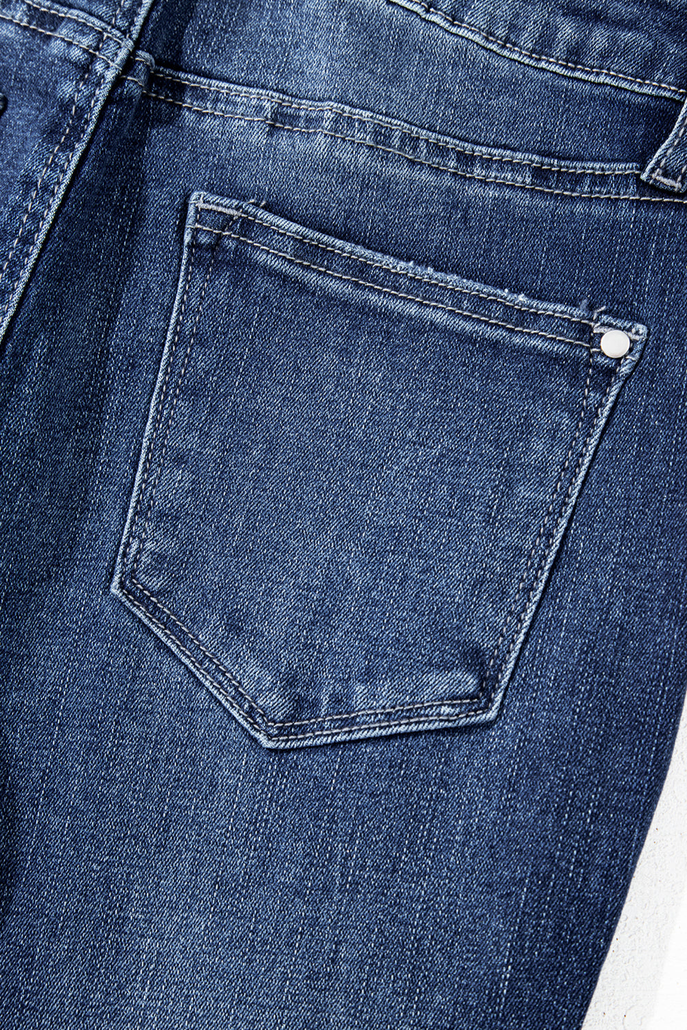 Blue Zone Planet | Beau Blue Mineral Wash Raw Hem High Waist Flared Jeans-Bottoms/Jeans-[Adult]-[Female]-2022 Online Blue Zone Planet