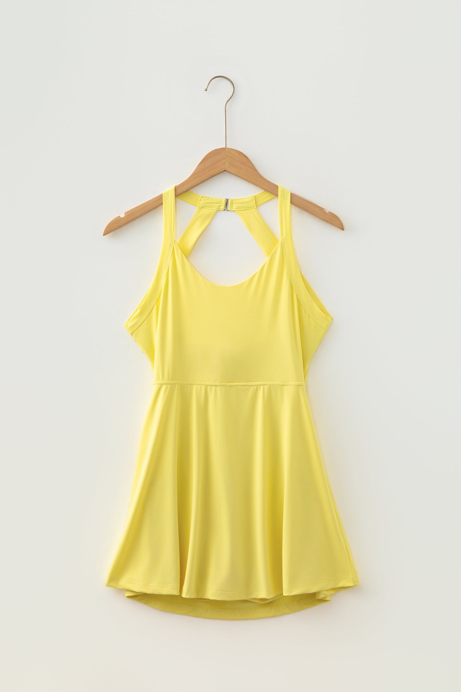 Yellow Cream Daring Back Cutout Active Mini Dress-TOPS / DRESSES-[Adult]-[Female]-2022 Online Blue Zone Planet