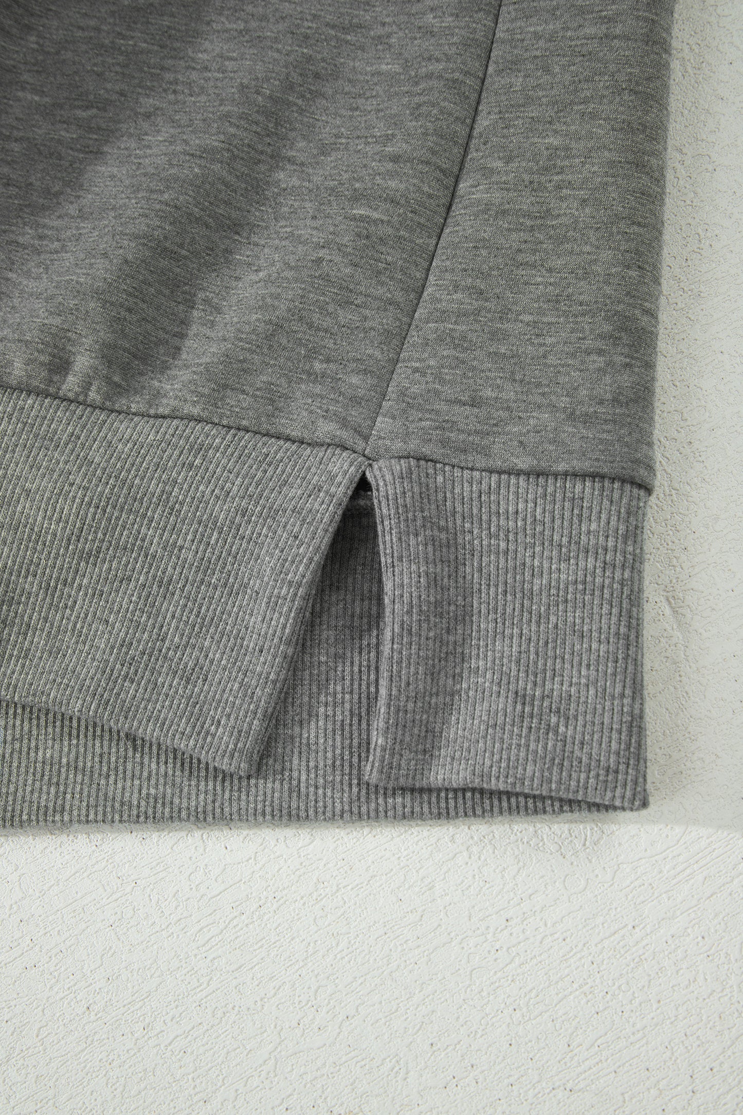 Gray Half Zip Polo Tee Casual Pant Set-Two Piece Sets/Pant Sets-[Adult]-[Female]-2022 Online Blue Zone Planet