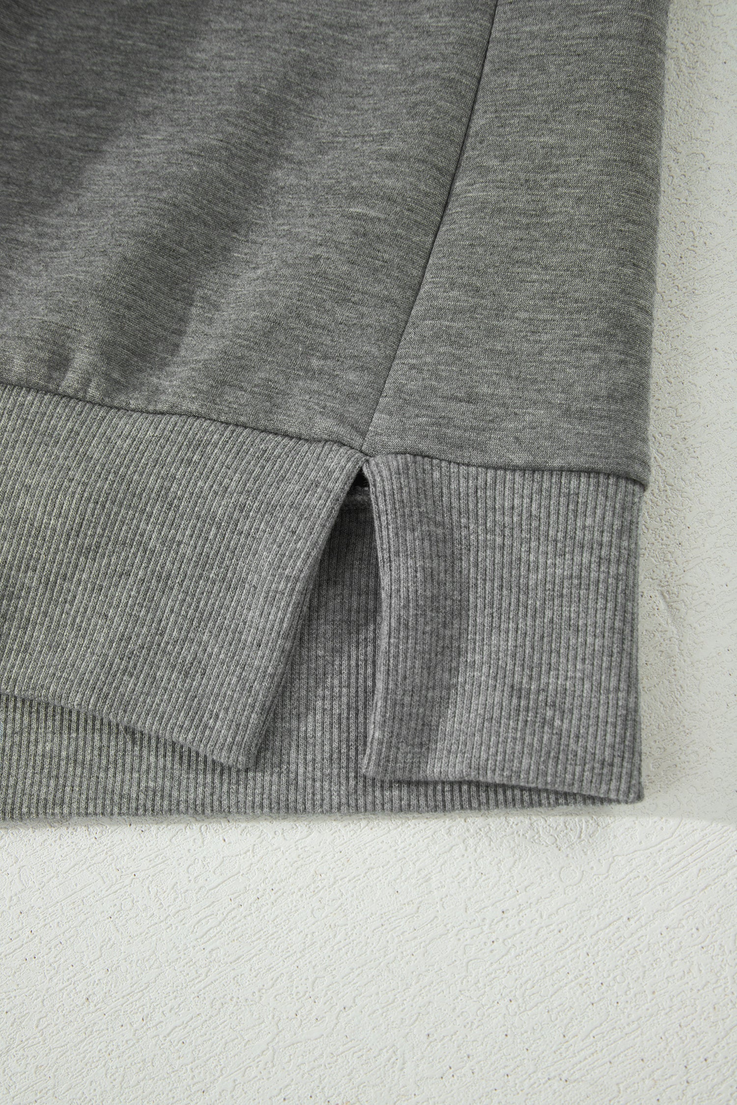 Gray Half Zip Polo Tee Casual Pant Set-Two Piece Sets/Pant Sets-[Adult]-[Female]-2022 Online Blue Zone Planet