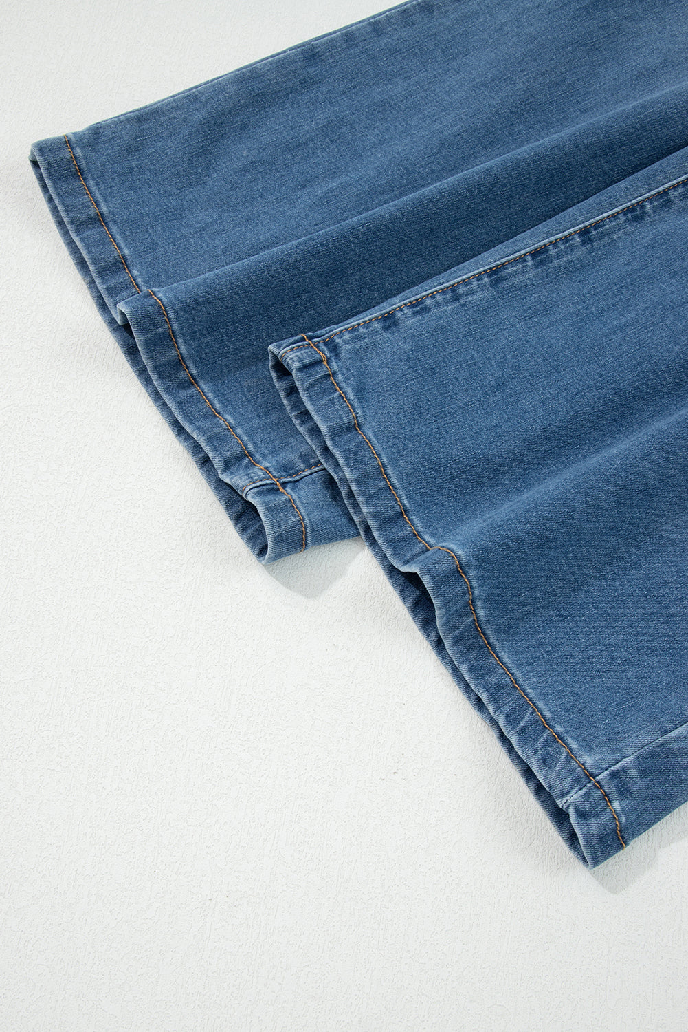 Ashleigh Blue Multi Buttons High Waist Wide Leg Jeans With Pockets-Bottoms/Jeans-[Adult]-[Female]-2022 Online Blue Zone Planet