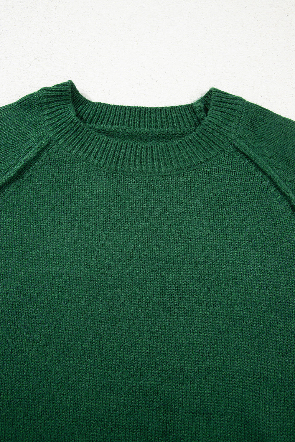 Evergreen Raglan Sleeve Crew Neck Sweater-TOPS / DRESSES-[Adult]-[Female]-2022 Online Blue Zone Planet