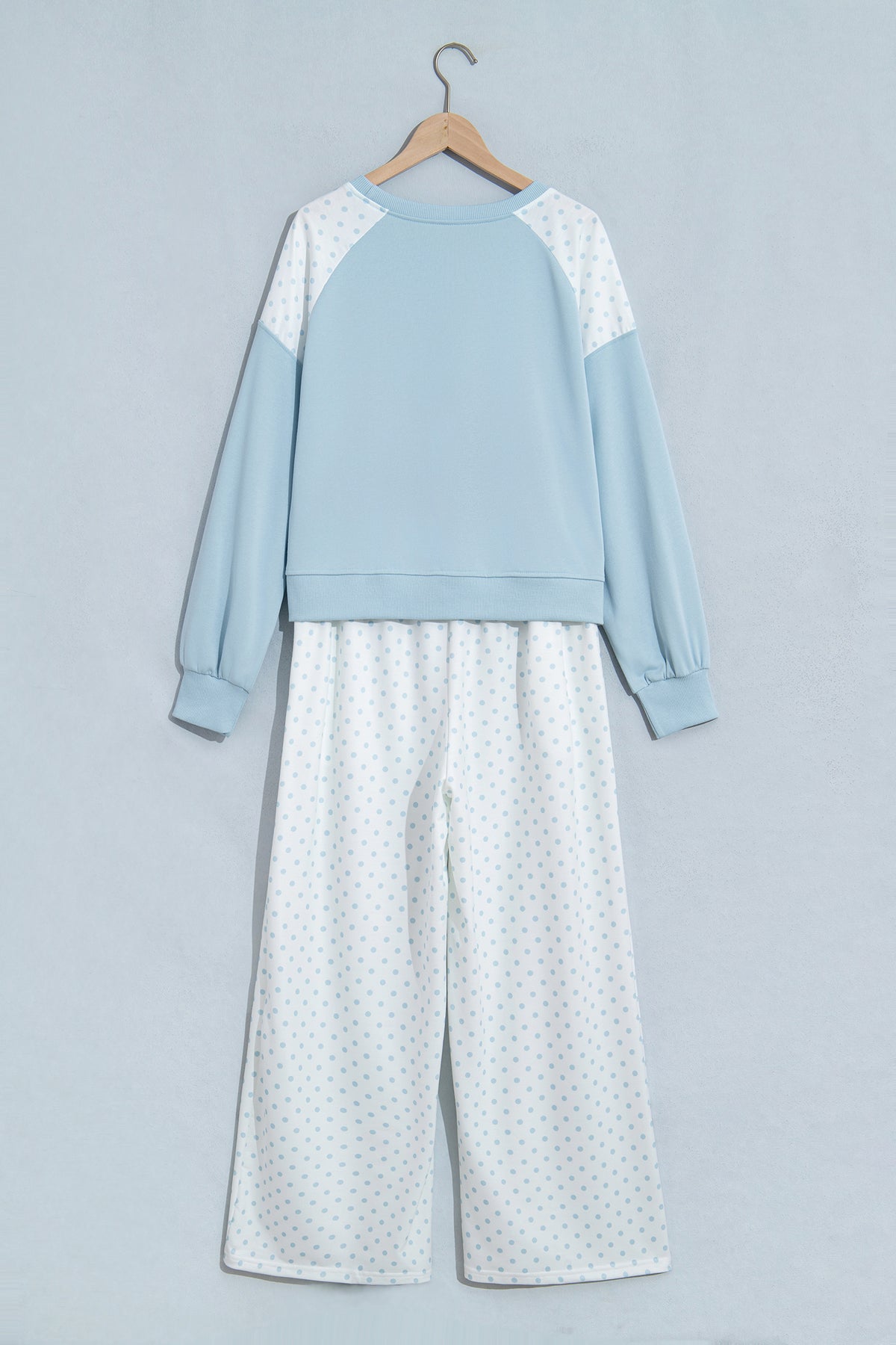Khaki Polka Dot Patchwork Colorblock Long Sleeve Casual Two Piece Pants Set-Two Piece Sets/Pant Sets-[Adult]-[Female]-2022 Online Blue Zone Planet