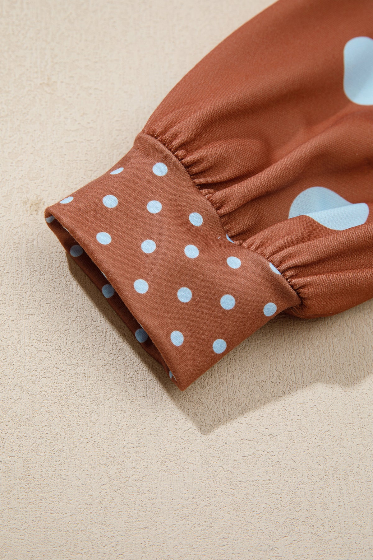 Pink Polka Dot Print Contrast Detail Oversized Tunic Sweatshirt-Tops/Sweatshirts & Hoodies-[Adult]-[Female]-2022 Online Blue Zone Planet