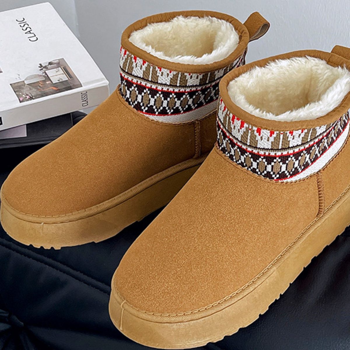 Thermal Suede Platform Boots-SHOES-[Adult]-[Female]-2022 Online Blue Zone Planet