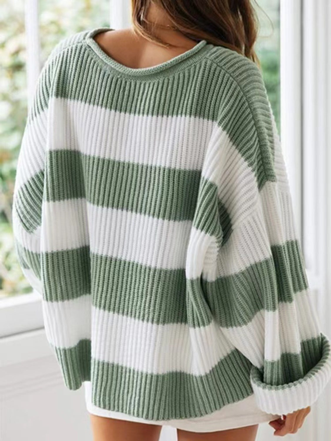 Round Neck Long Sleeve Sweater-NEW ARRIVALS-[Adult]-[Female]-2022 Online Blue Zone Planet