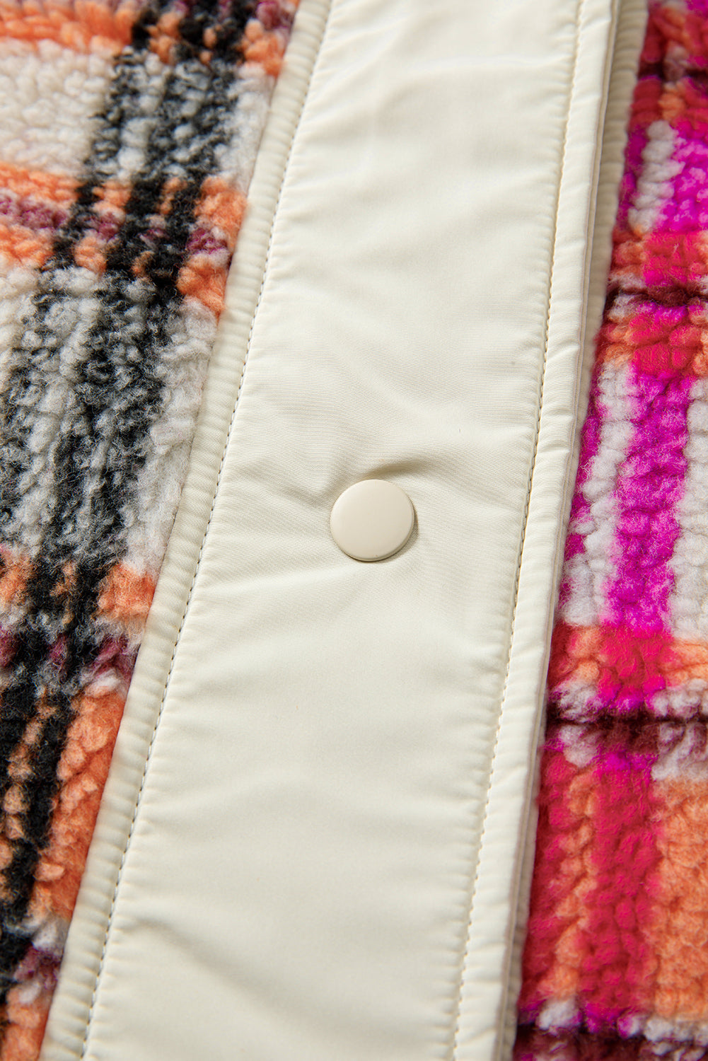 Rose Sherpa Plaid Jacket Vest-Outerwear/Vests-[Adult]-[Female]-2022 Online Blue Zone Planet