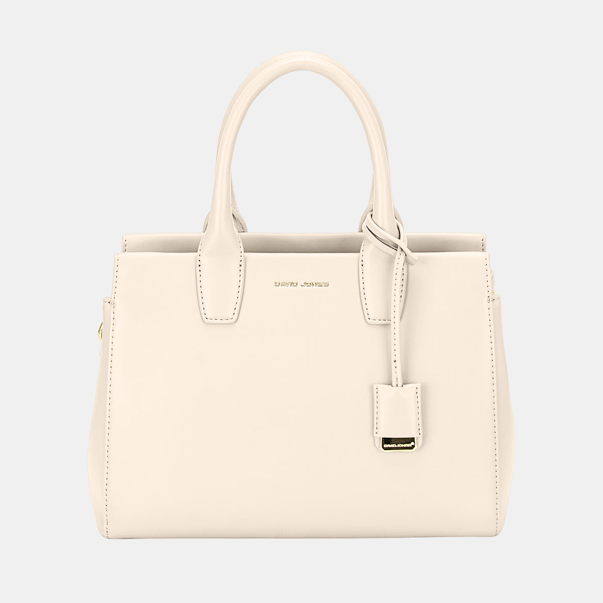 David Jones PU Leather Handbag-HANDBAGS-[Adult]-[Female]-Creamy White-One Size-2022 Online Blue Zone Planet