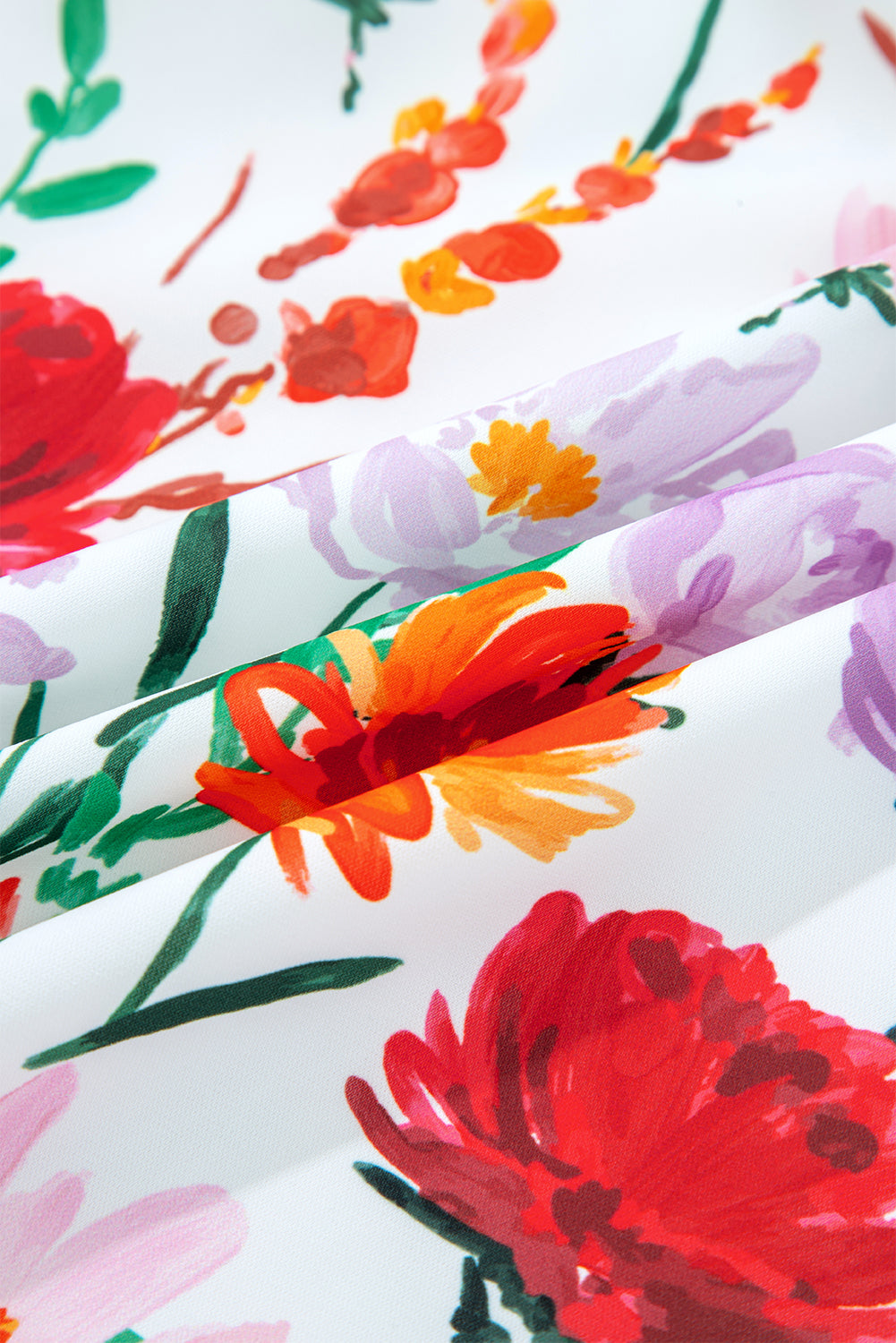 Beige Floral Print 3/4 Puff Sleeve Ricrac Trim Mini Dress-TOPS / DRESSES-[Adult]-[Female]-2022 Online Blue Zone Planet